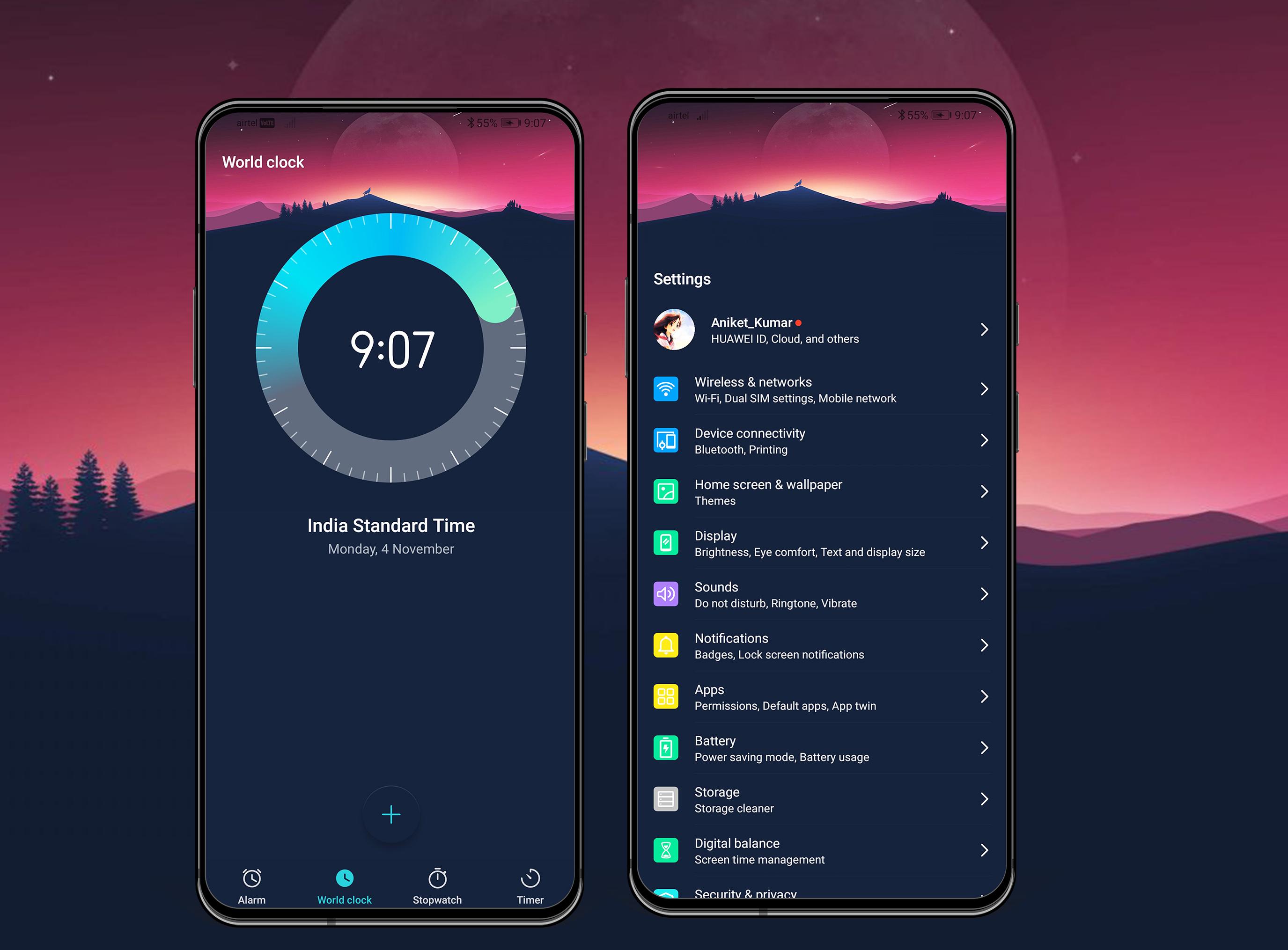 اسکرین شات 6 برنامه Morning Breeze EMUI 10/9 Theme