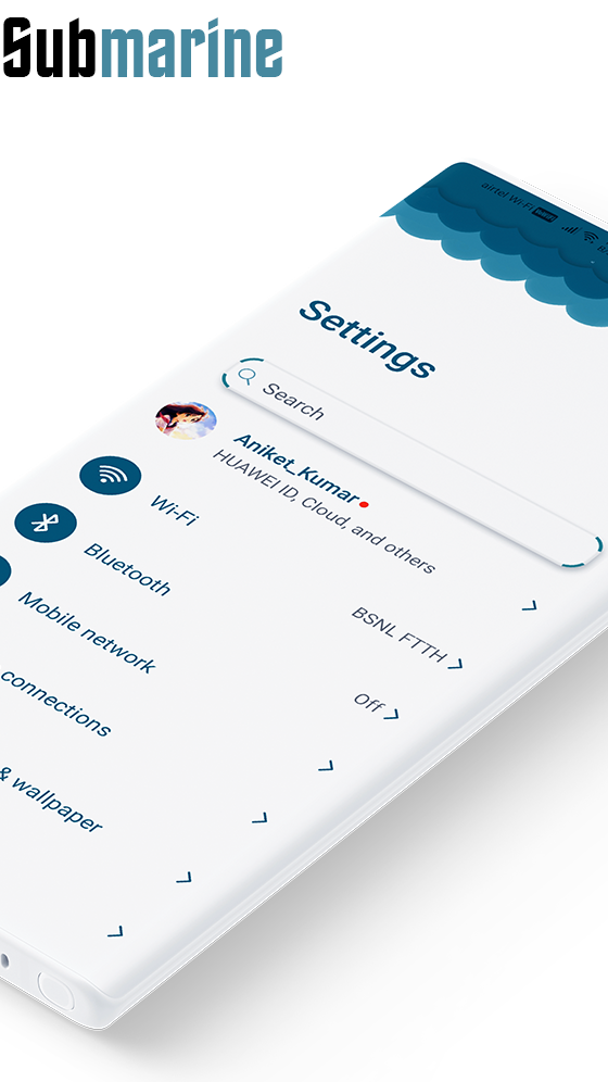 اسکرین شات 3 برنامه Submarine for EMUI 10/9 Theme