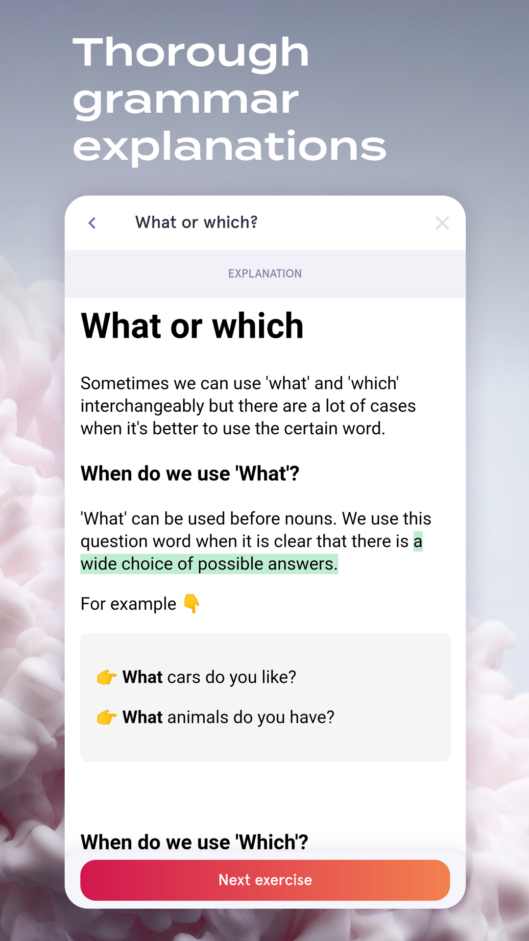 اسکرین شات 3 برنامه English Grammar and Vocabulary