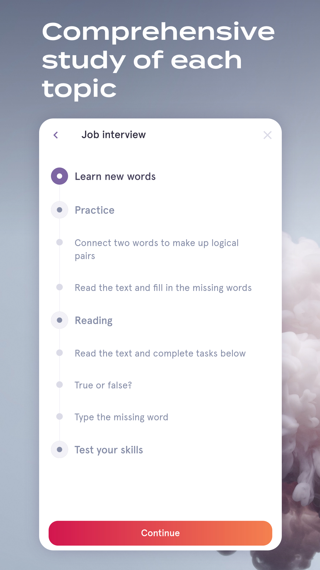 اسکرین شات 8 برنامه English Grammar and Vocabulary