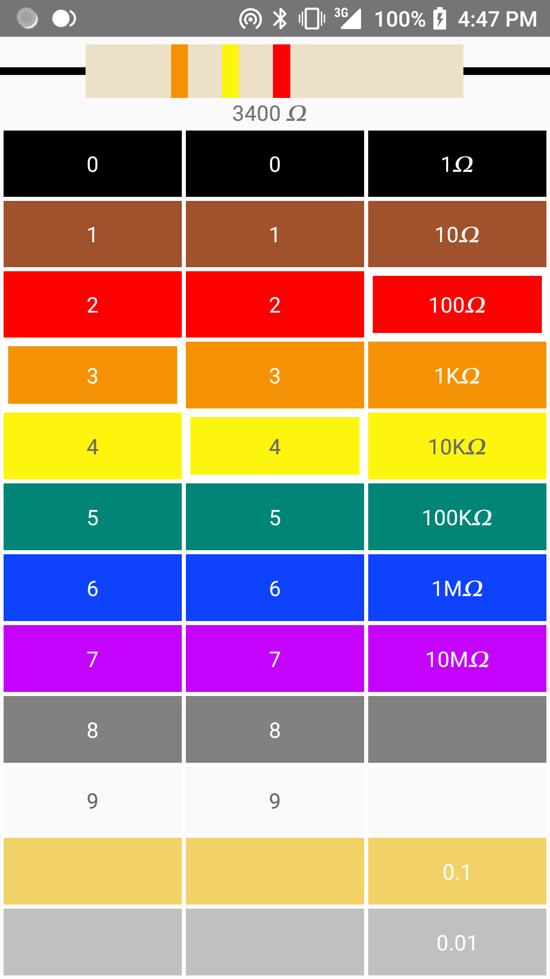 اسکرین شات 3 برنامه Resistor calculator