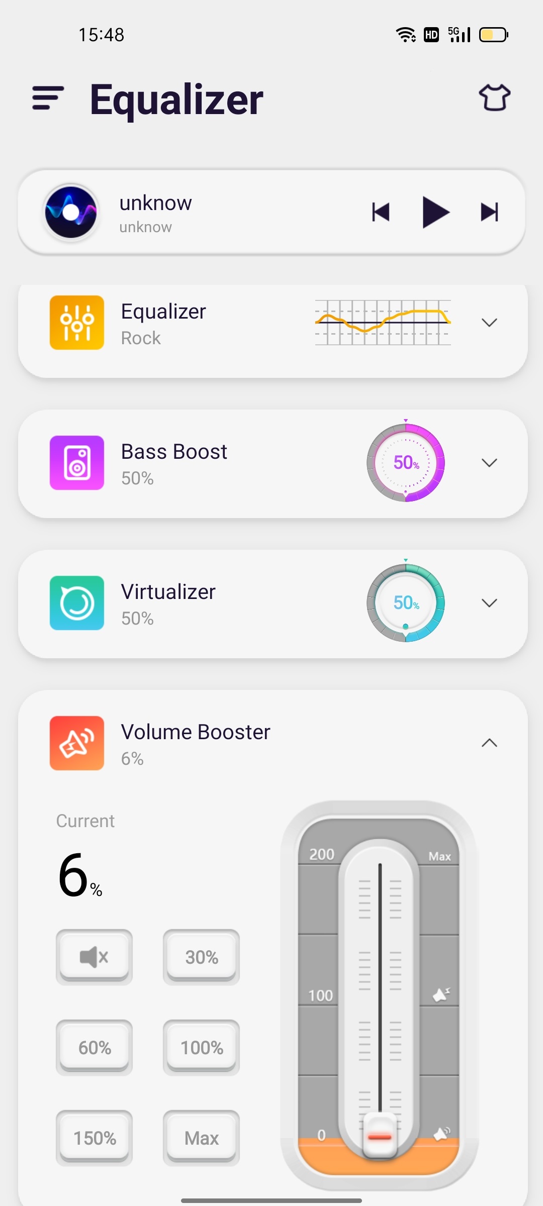 اسکرین شات 2 برنامه Equalizer, Volume Bass Booster