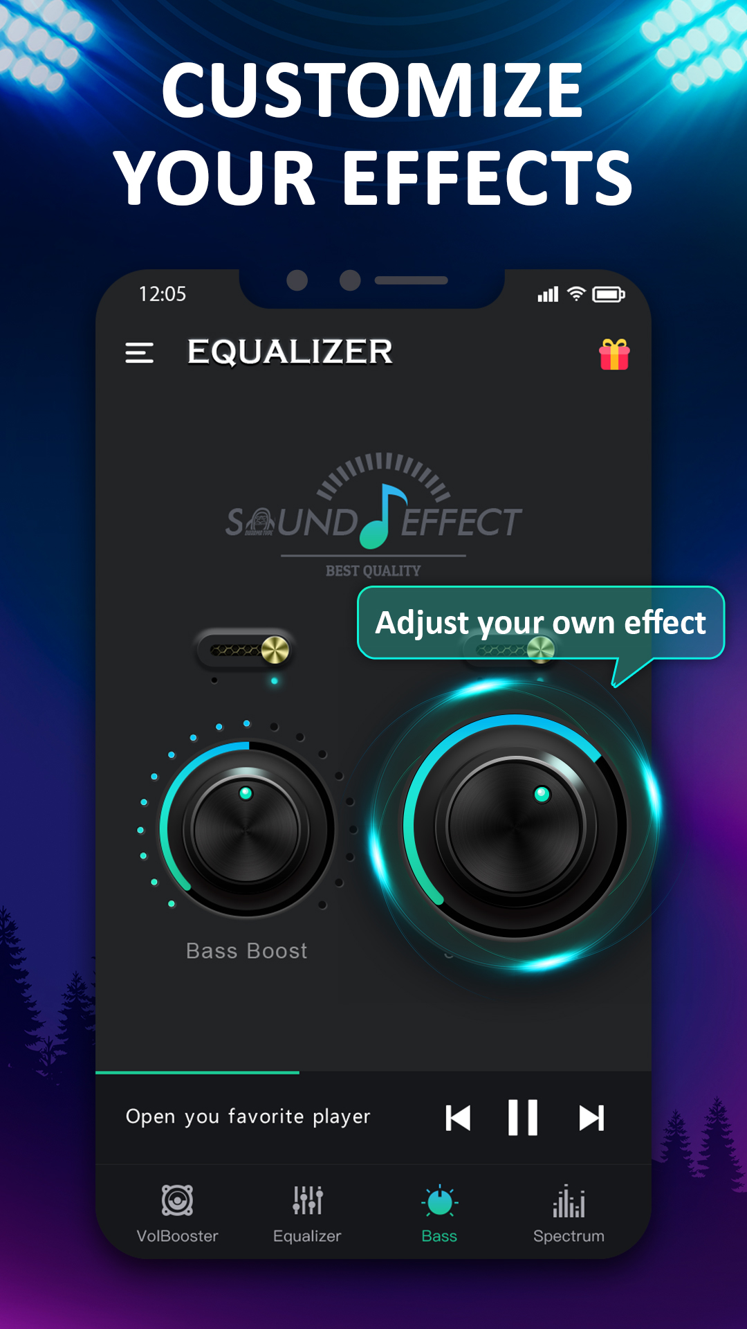 اسکرین شات 3 برنامه Bass & Vol Boost - Equalizer