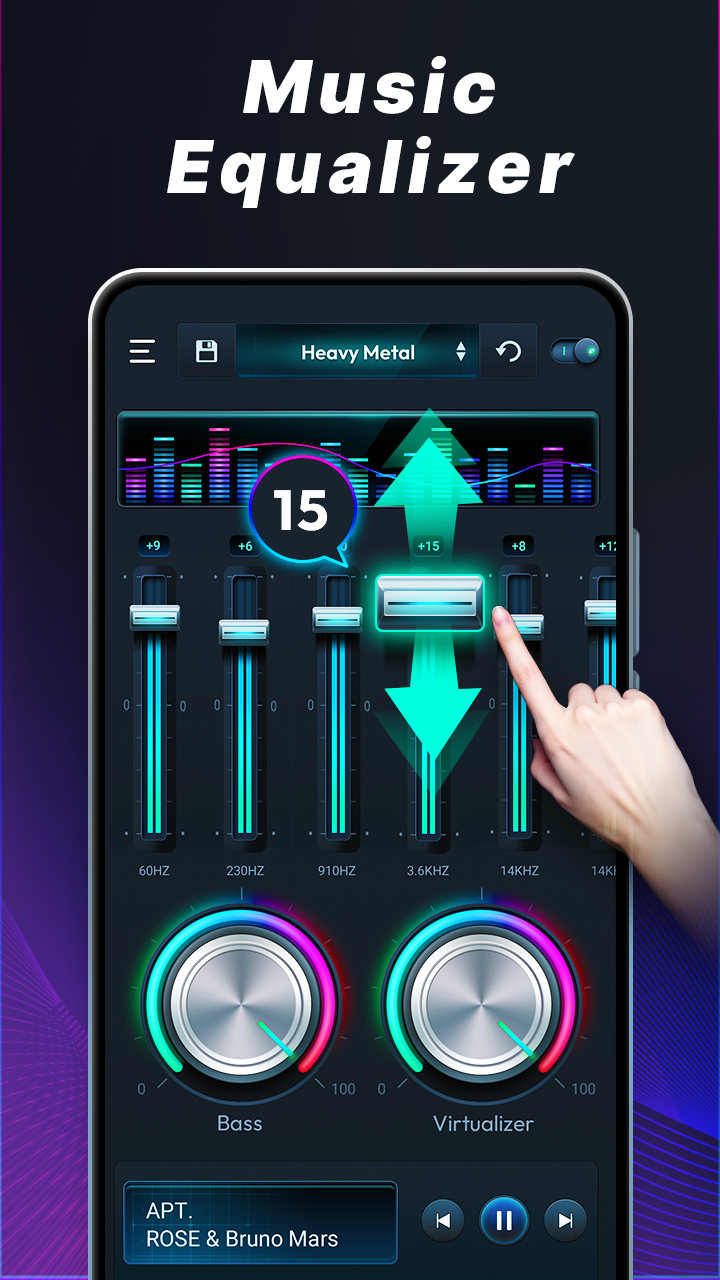 اسکرین شات 1 برنامه Equalizer Pro - Bass Booster