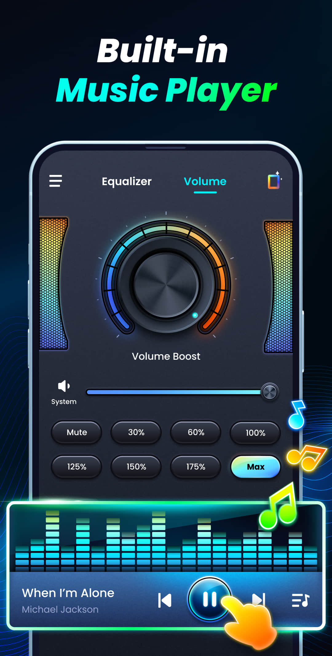 اسکرین شات 5 برنامه Volume Bass Booster, Equalizer