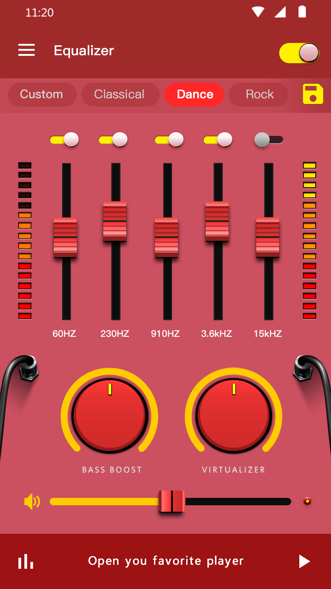 اسکرین شات 5 برنامه Music Equalizer - Bass Booster