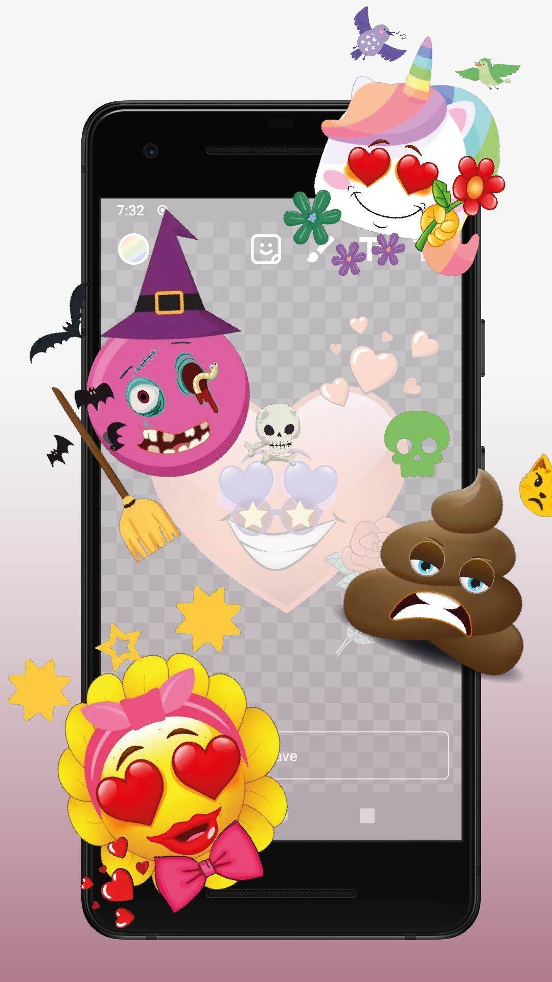 اسکرین شات 1 برنامه Emoji Sticker Editor WASticker