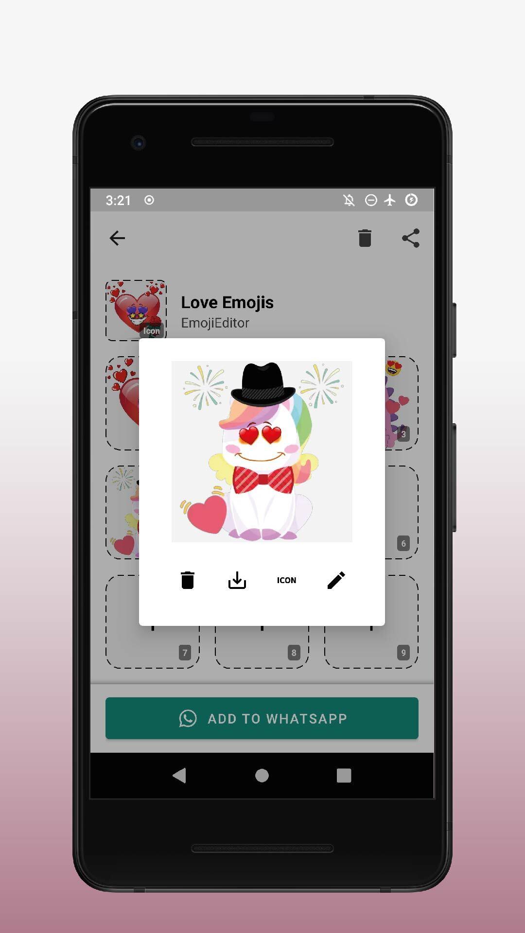 اسکرین شات 5 برنامه Emoji Sticker Editor WASticker