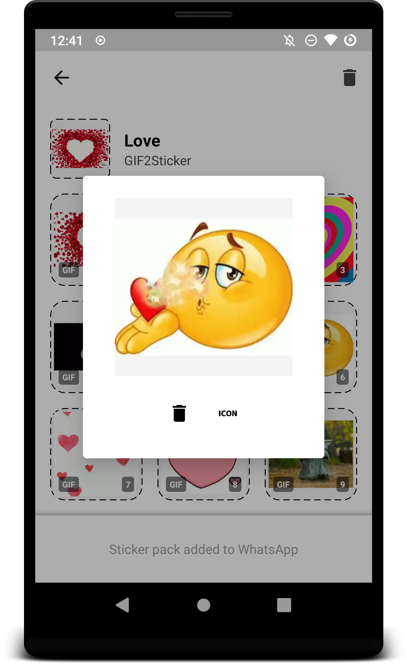 اسکرین شات 2 برنامه GIF2Sticker Animated Stickers