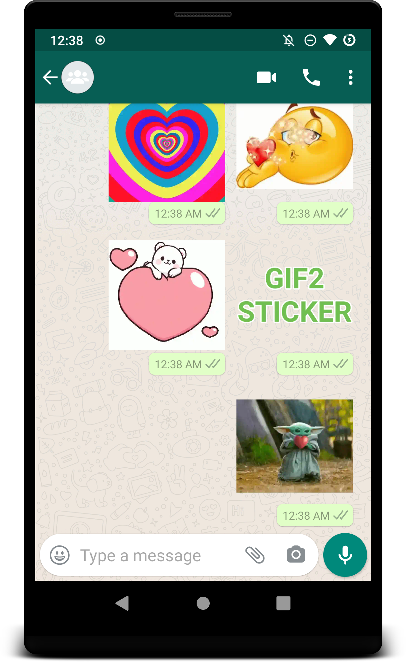 اسکرین شات 3 برنامه GIF2Sticker Animated Stickers