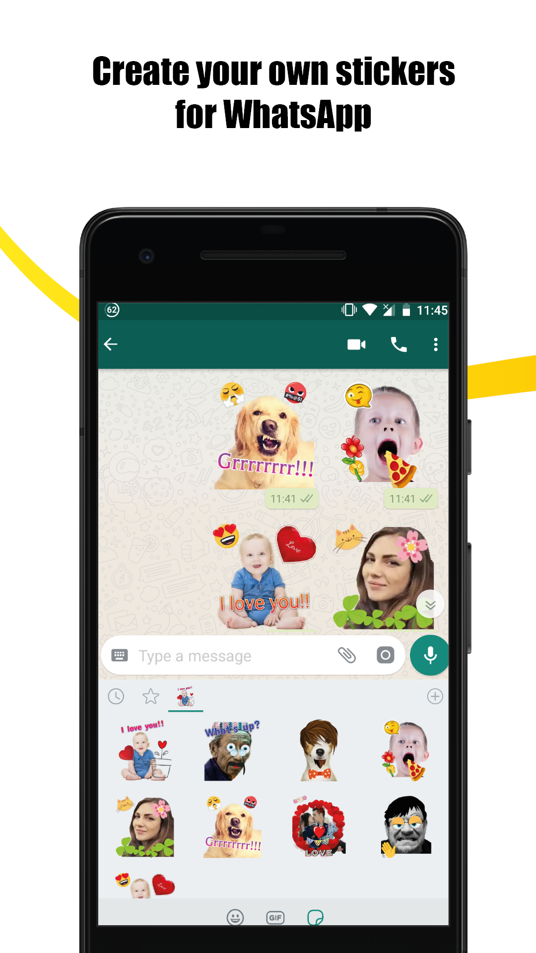 اسکرین شات 1 برنامه Create Stickers for WhatsApp