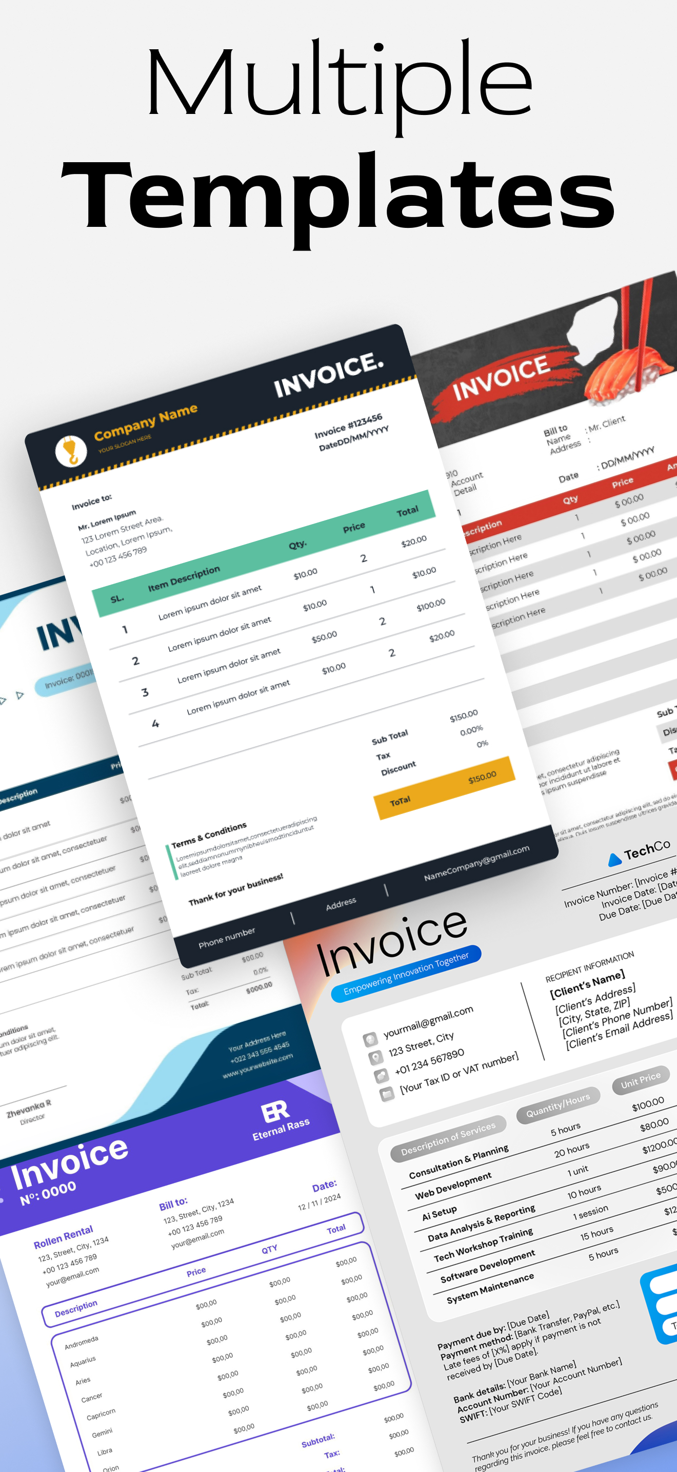 اسکرین شات 2 برنامه Invoice Generator and Estimate