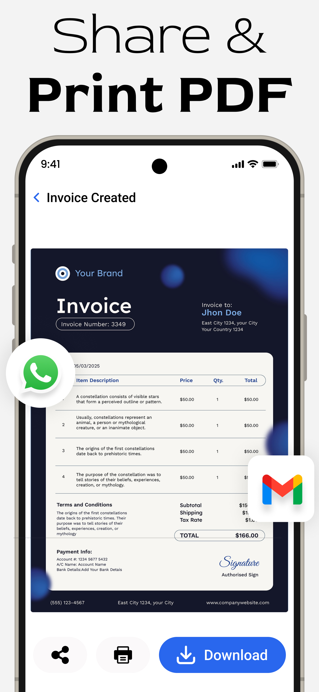 اسکرین شات 6 برنامه Invoice Generator and Estimate