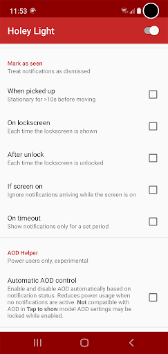 اسکرین شات 6 برنامه Holey Light (LED emulator for Samsung/Pixel)