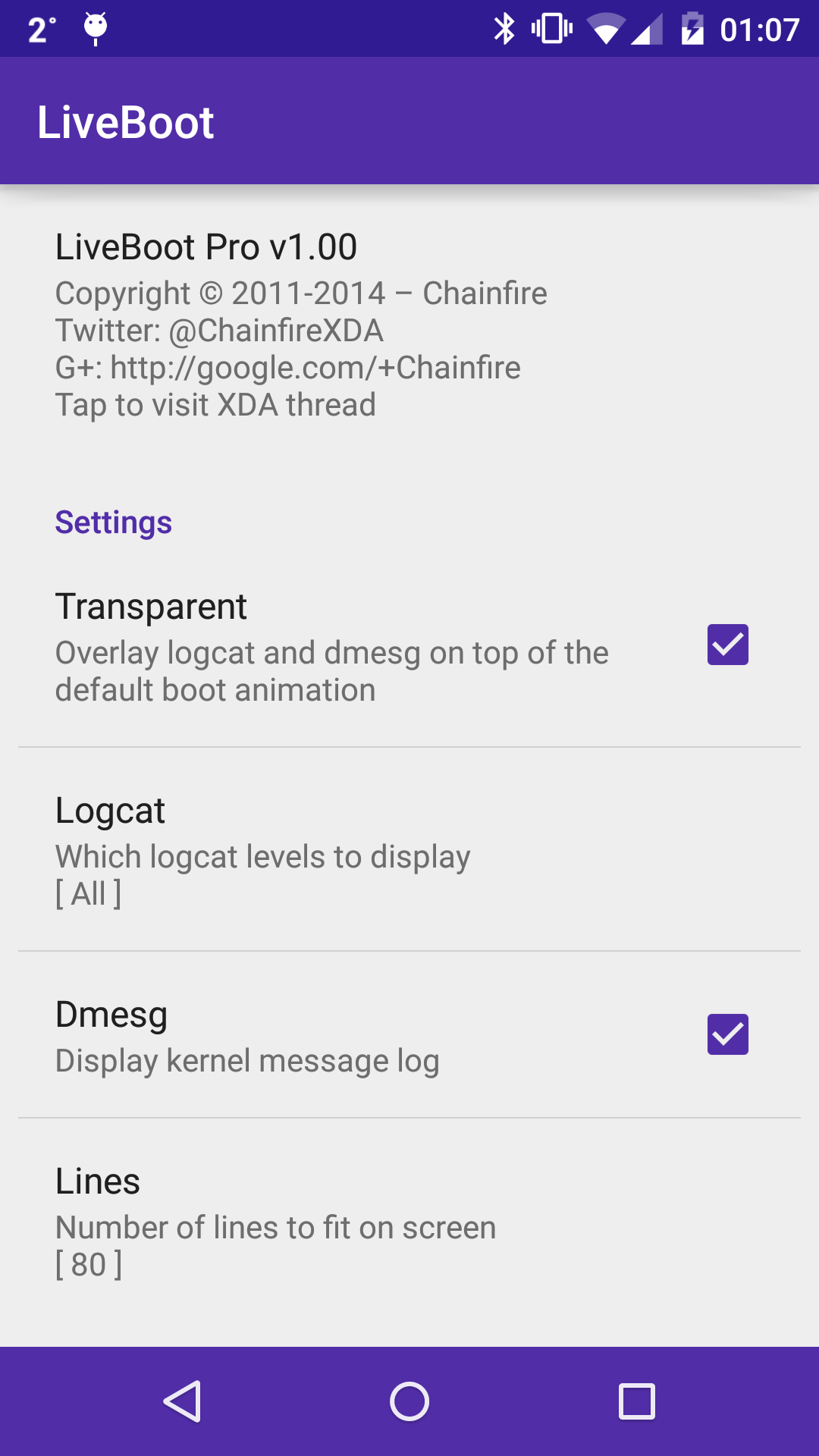 اسکرین شات 1 برنامه [root] LiveBoot