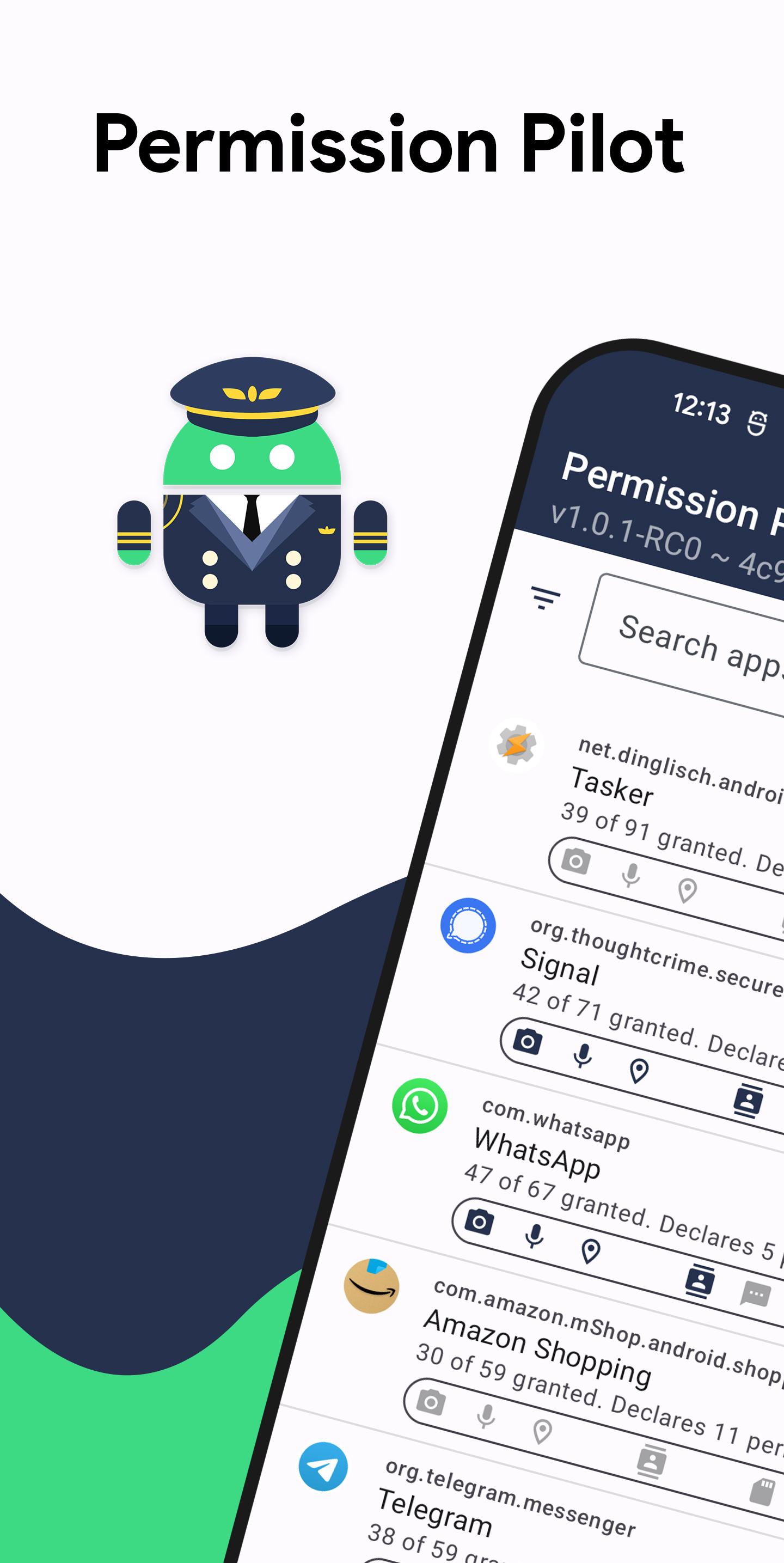 اسکرین شات 1 برنامه Permission Pilot