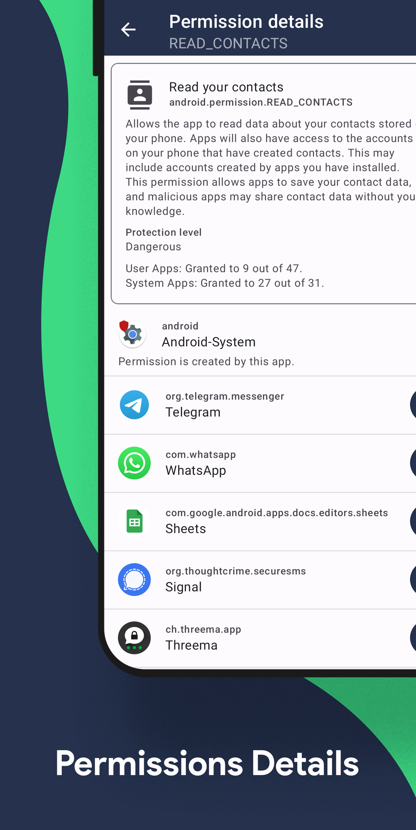 اسکرین شات 4 برنامه Permission Pilot