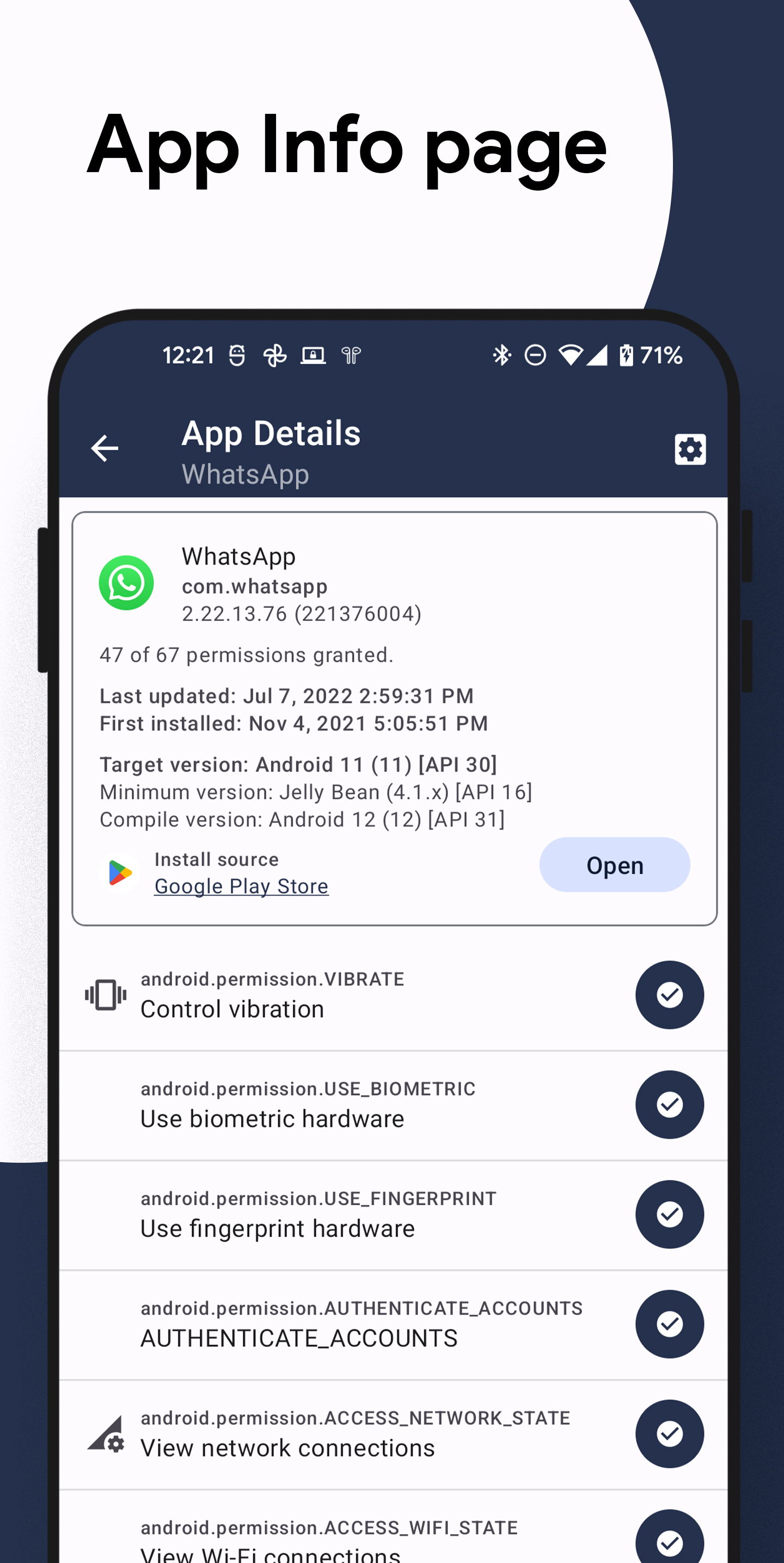 اسکرین شات 3 برنامه Permission Pilot