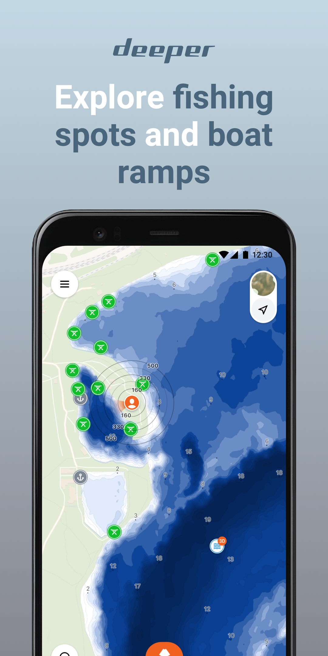 اسکرین شات 2 برنامه Fish Deeper - Fishing App