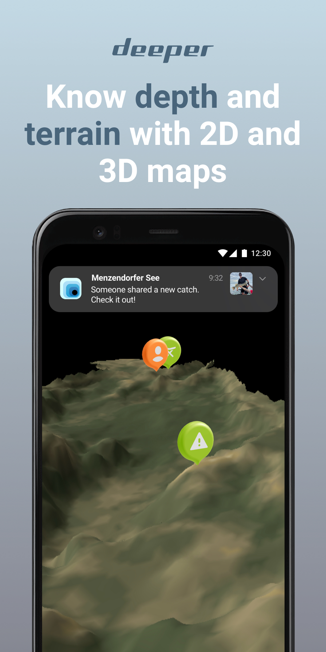 اسکرین شات 1 برنامه Fish Deeper - Fishing App