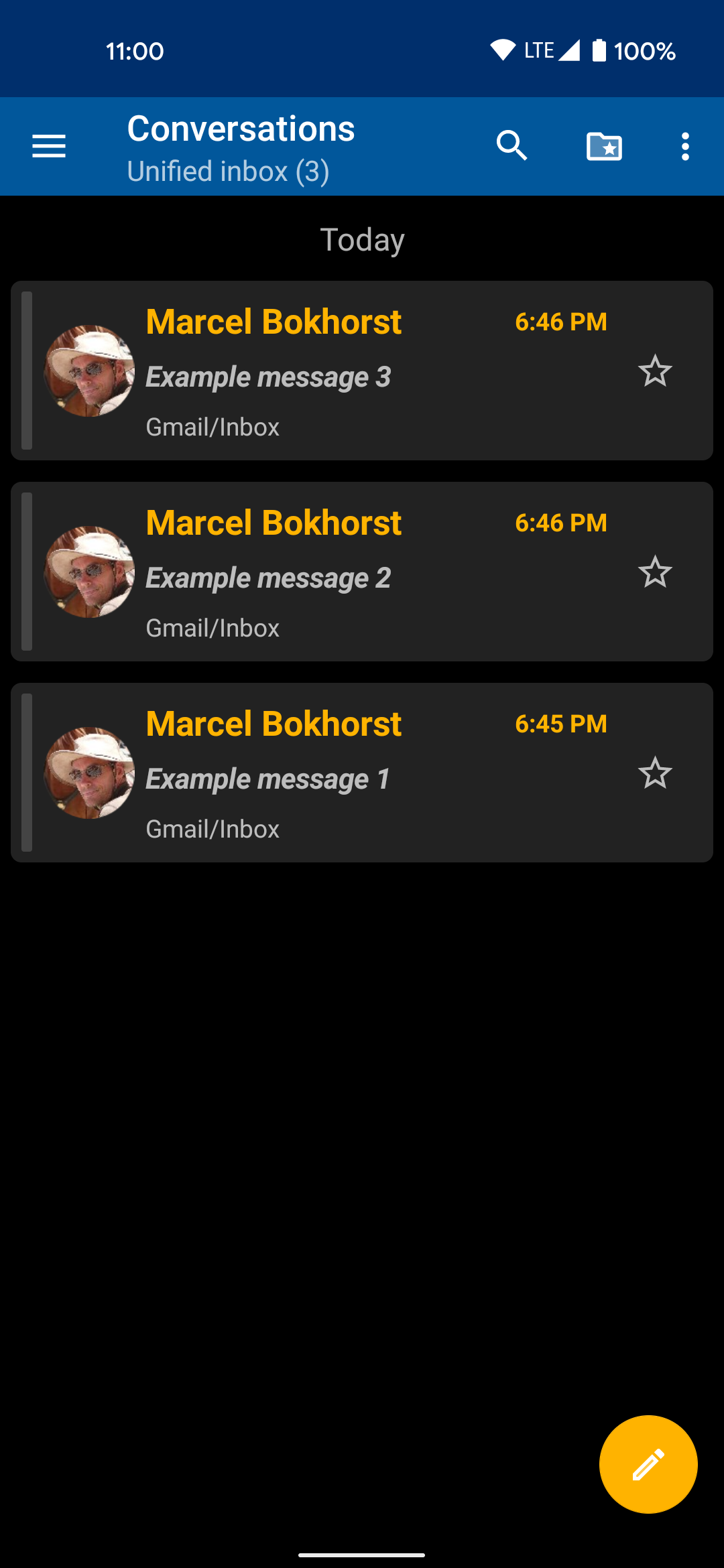 اسکرین شات 5 برنامه FairEmail, privacy aware email