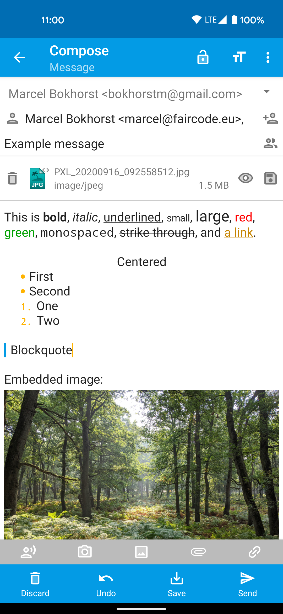 اسکرین شات 8 برنامه FairEmail, privacy aware email