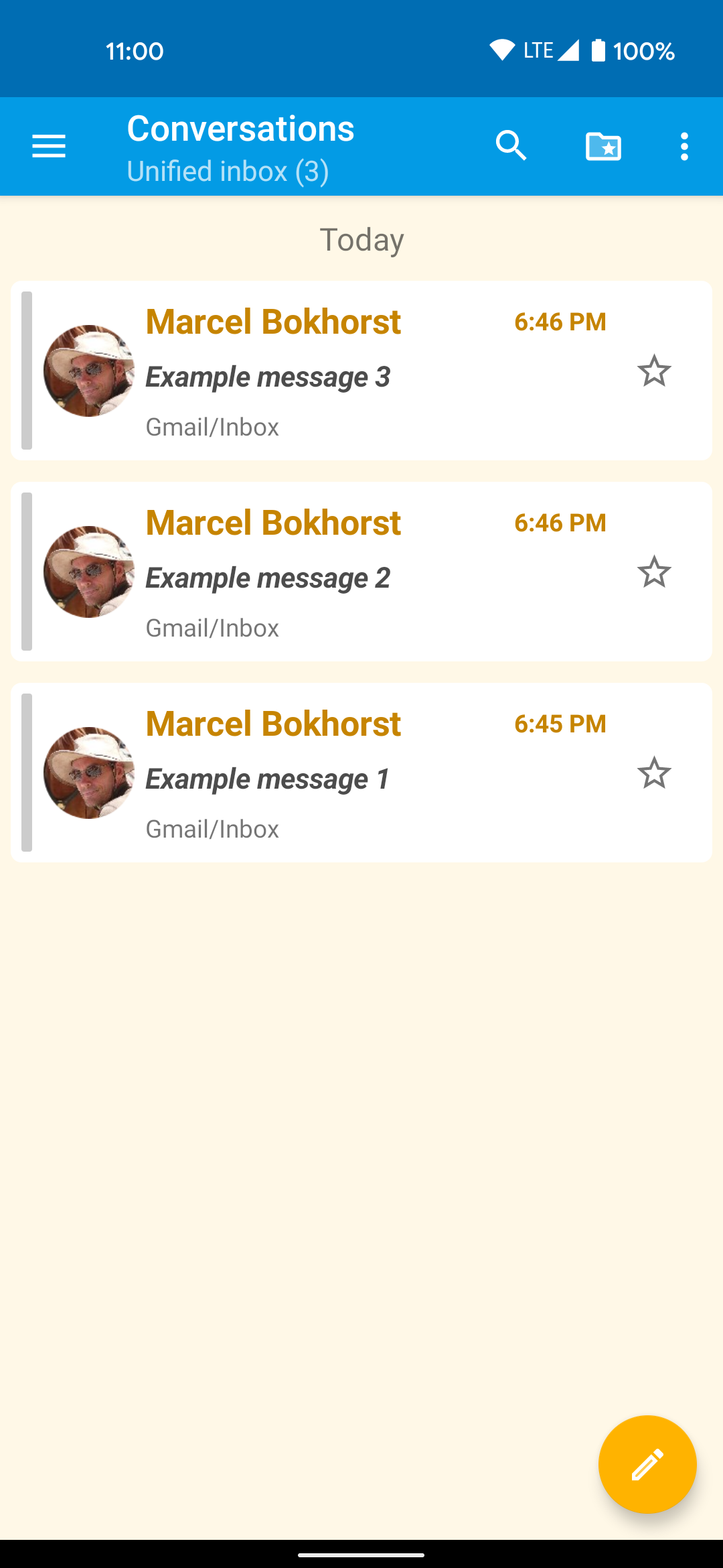 اسکرین شات 3 برنامه FairEmail, privacy aware email