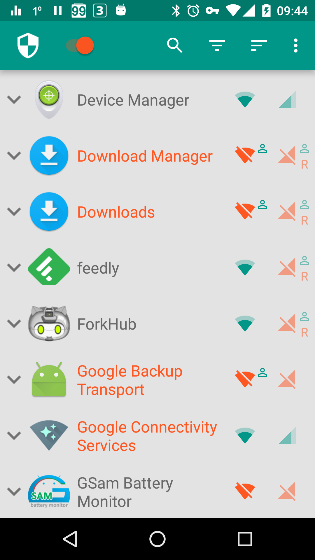 اسکرین شات 1 برنامه NetGuard - no-root firewall