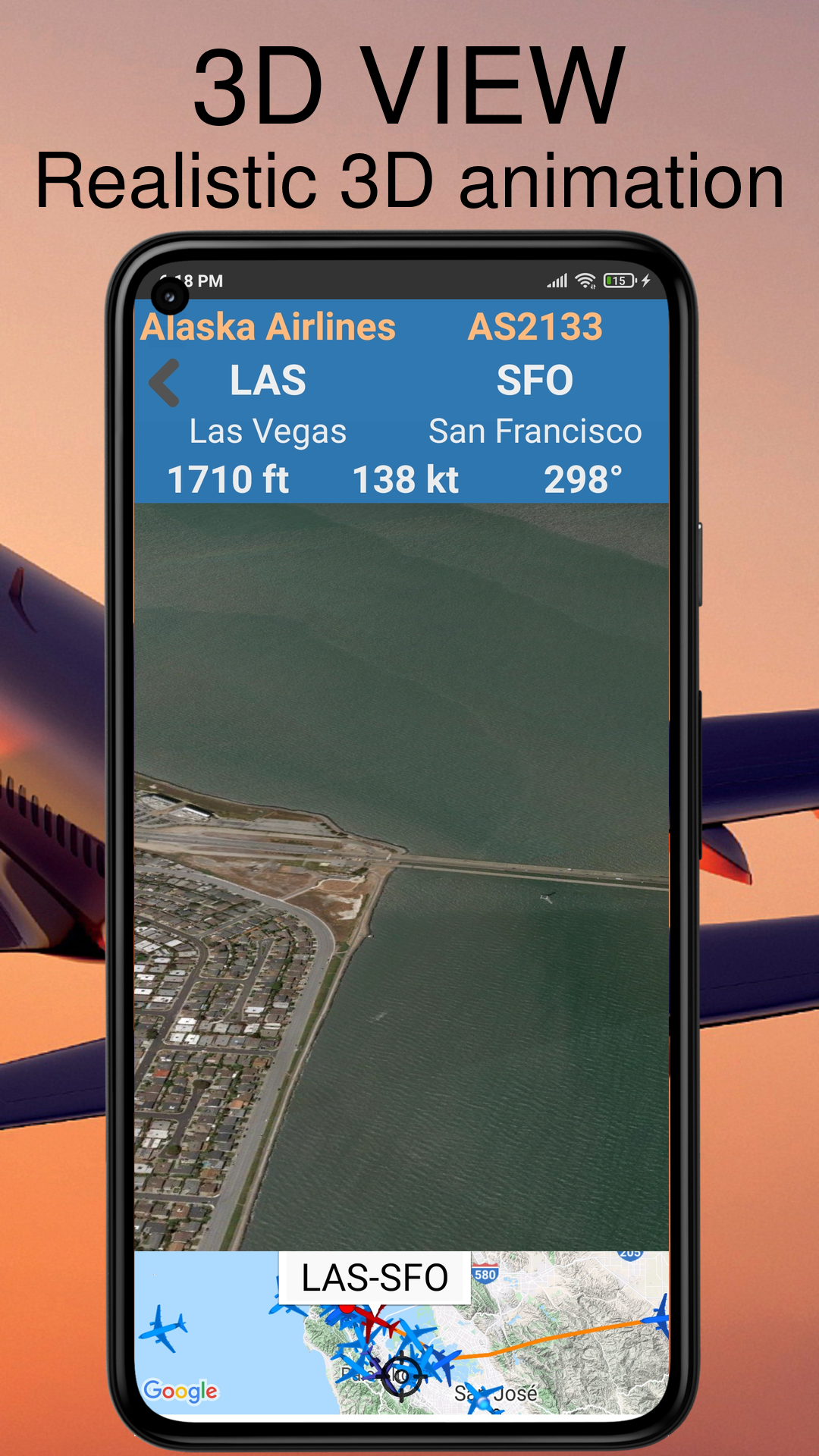 اسکرین شات 3 برنامه Air Traffic - flight tracker