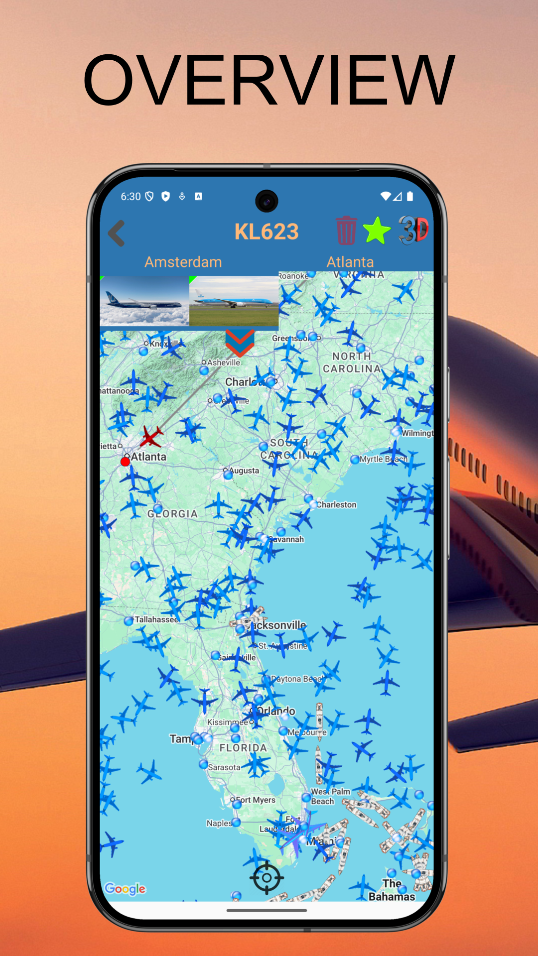 اسکرین شات 2 برنامه Air Traffic - flight tracker
