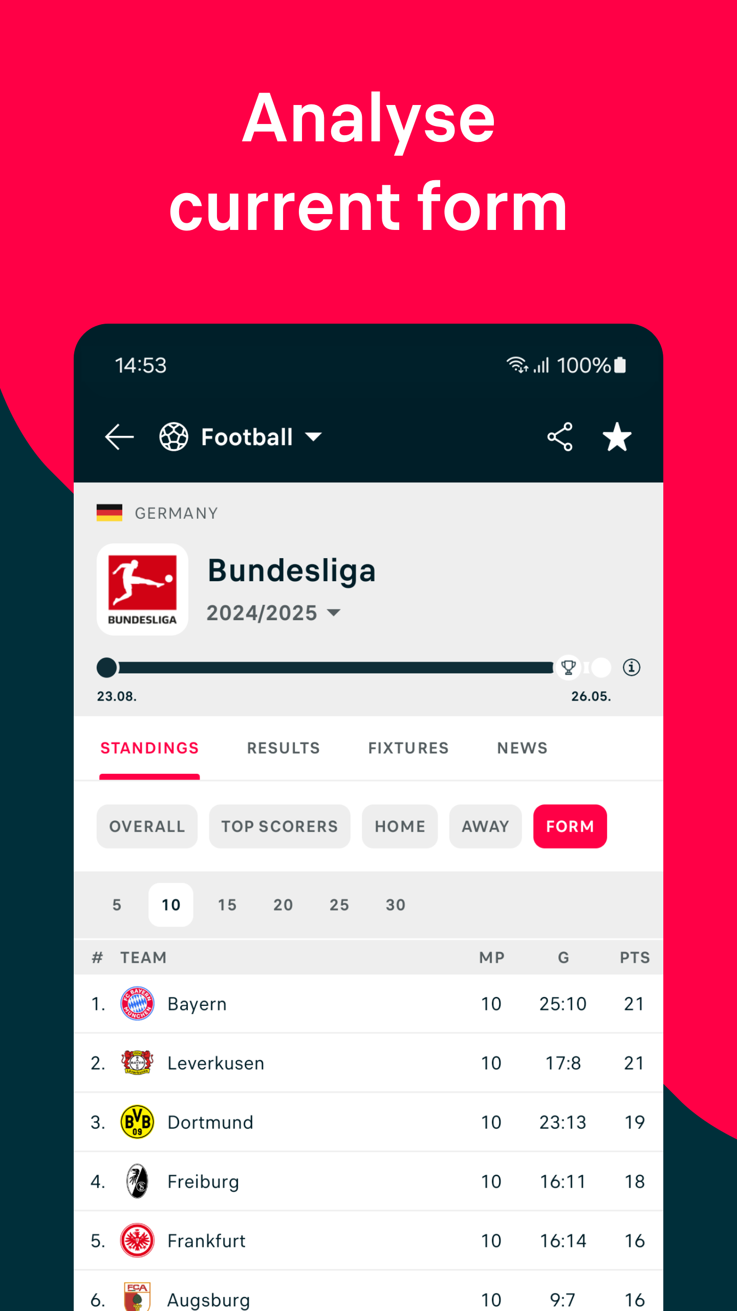 اسکرین شات 5 برنامه Flashscore: Live Scores & News