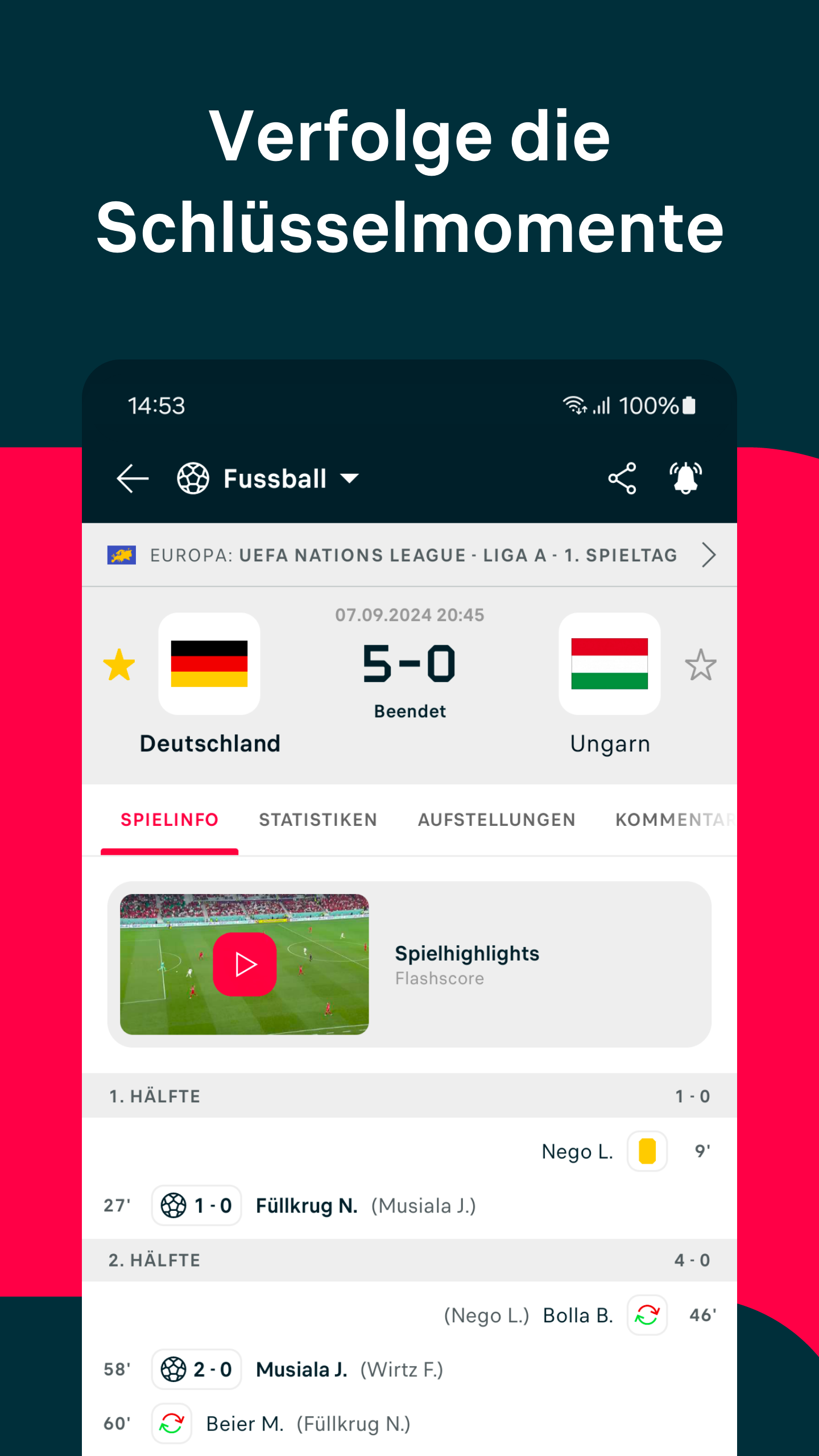 اسکرین شات 3 برنامه Flashscore: Ergebnisse & News