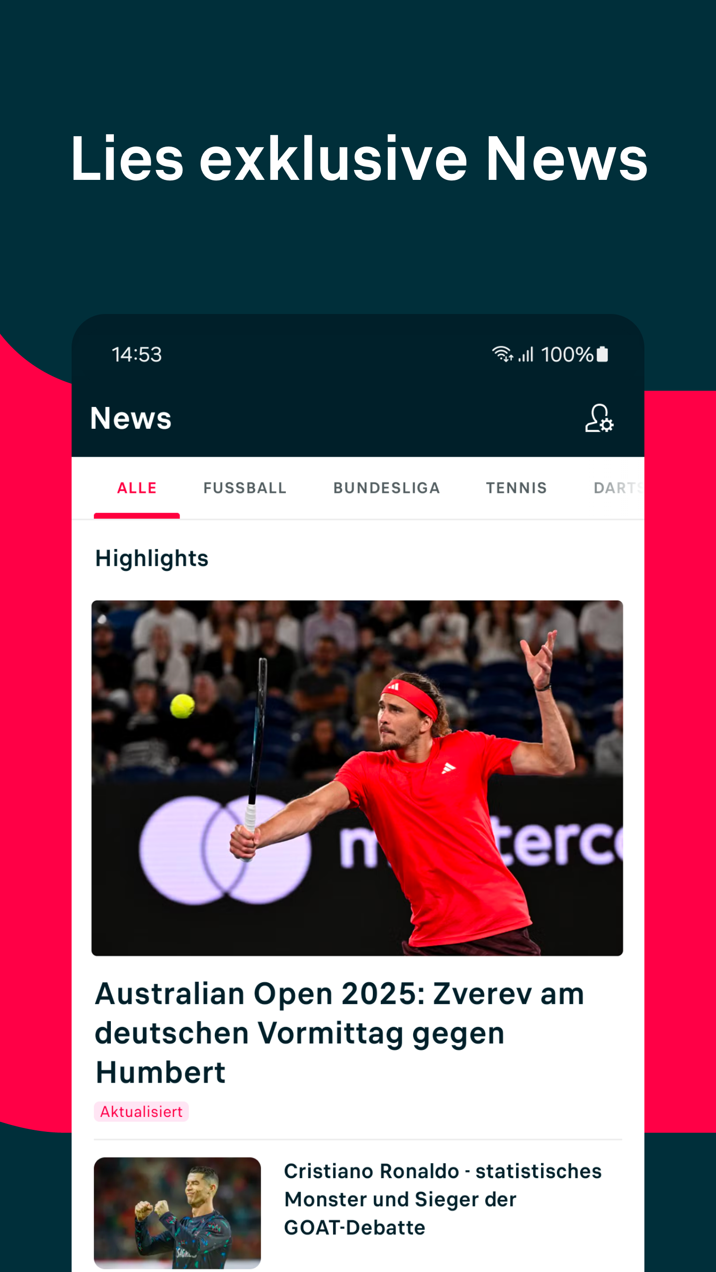 اسکرین شات 2 برنامه Flashscore: Ergebnisse & News