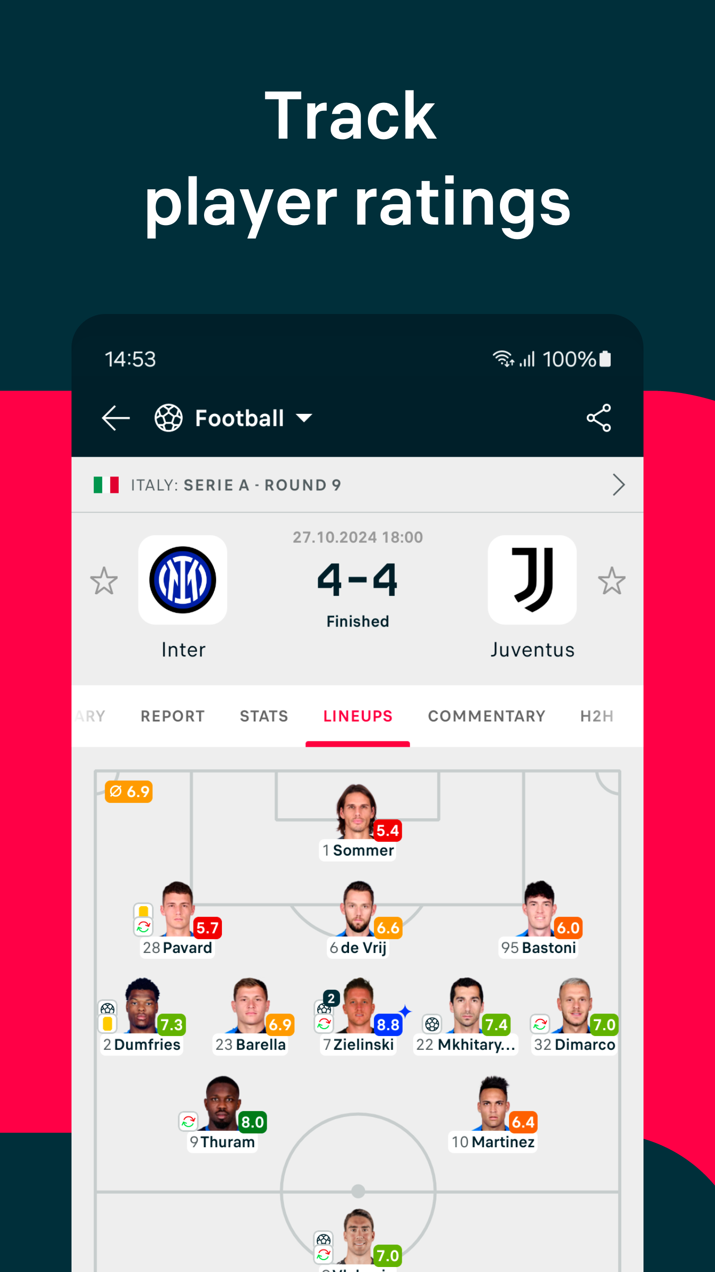 اسکرین شات 3 برنامه Flashscore: Live Scores & News
