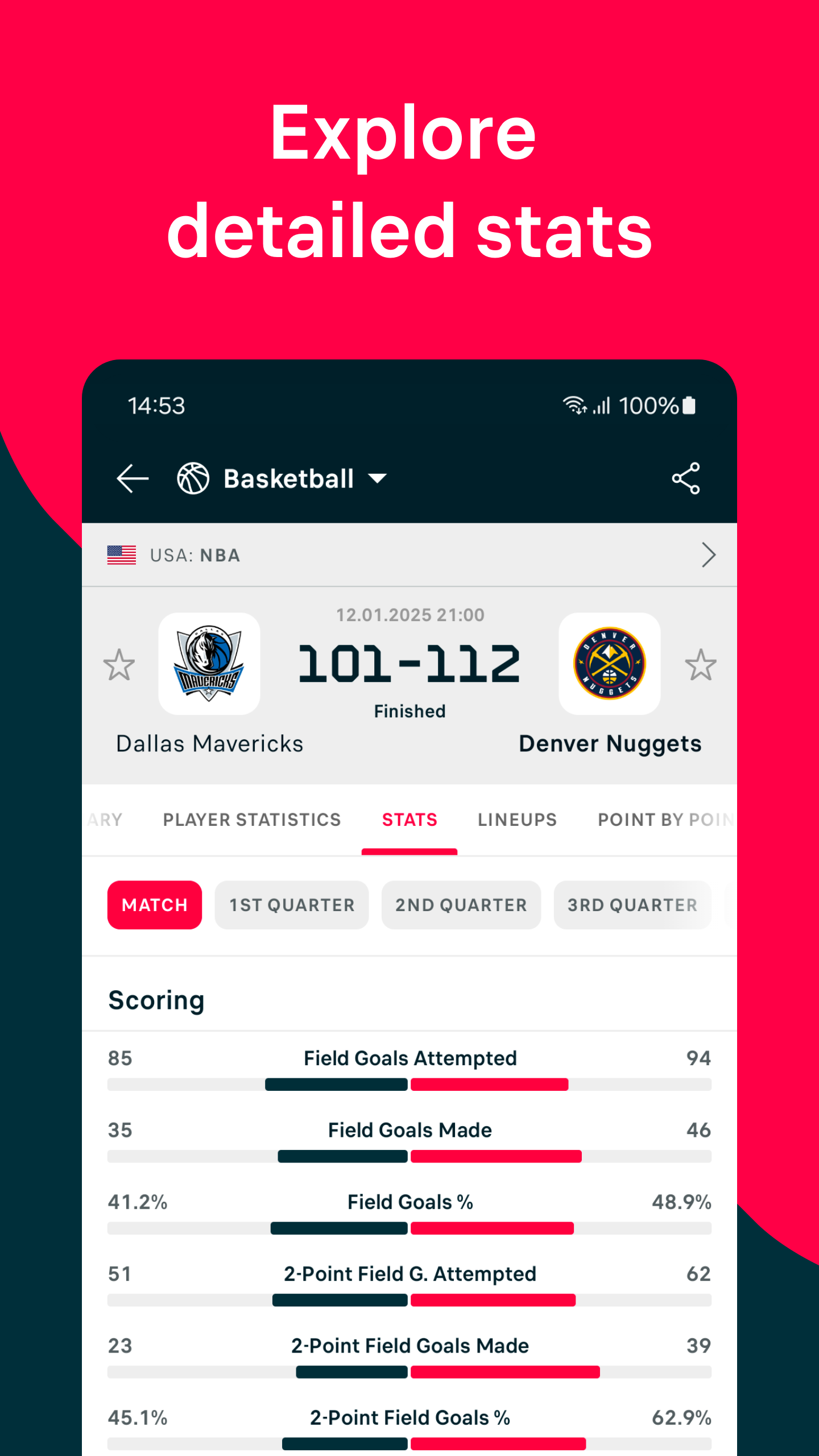 اسکرین شات 5 برنامه Flashscore: Live Scores & News