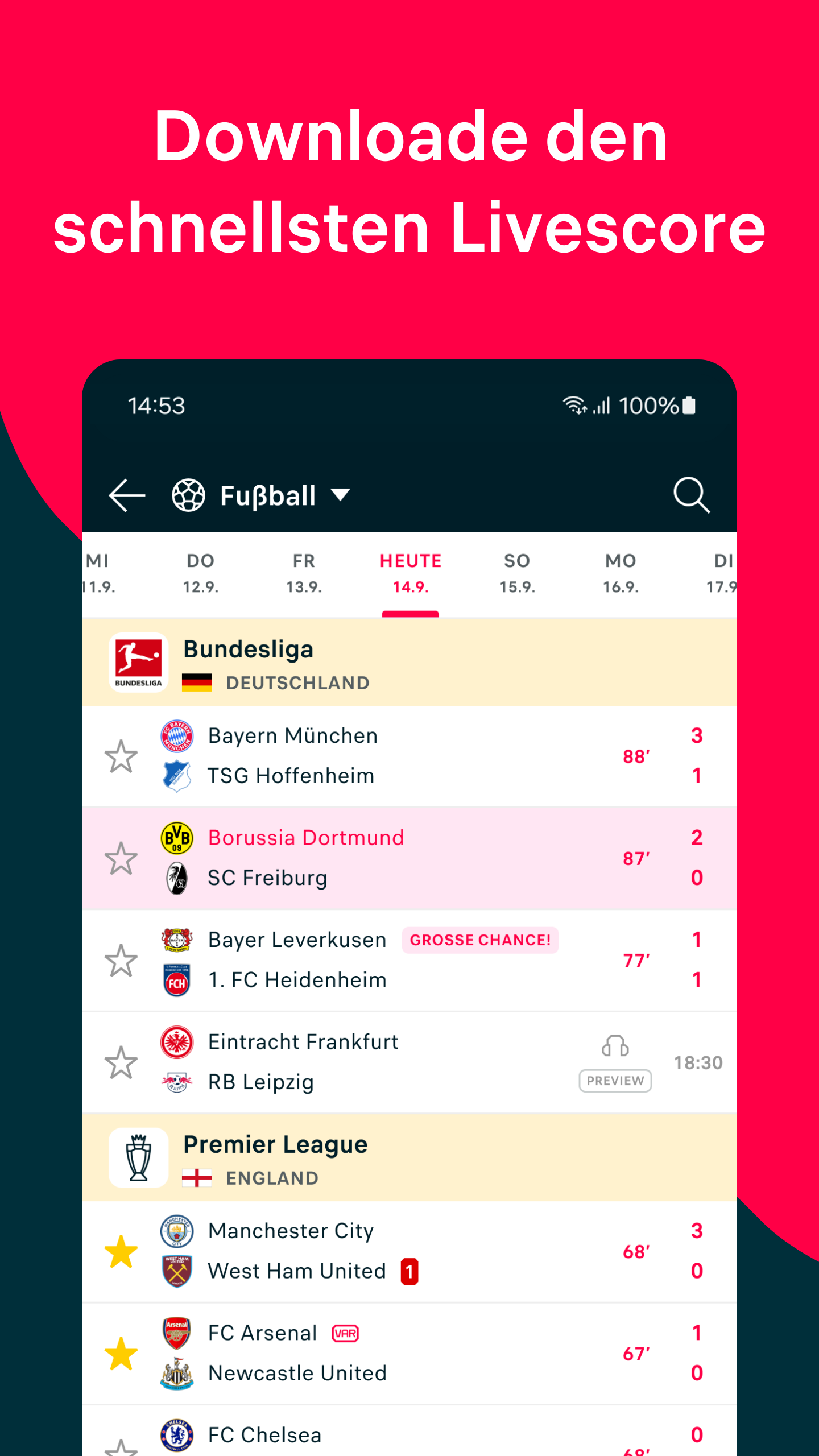 اسکرین شات 1 برنامه Flashscore: Ergebnisse & News
