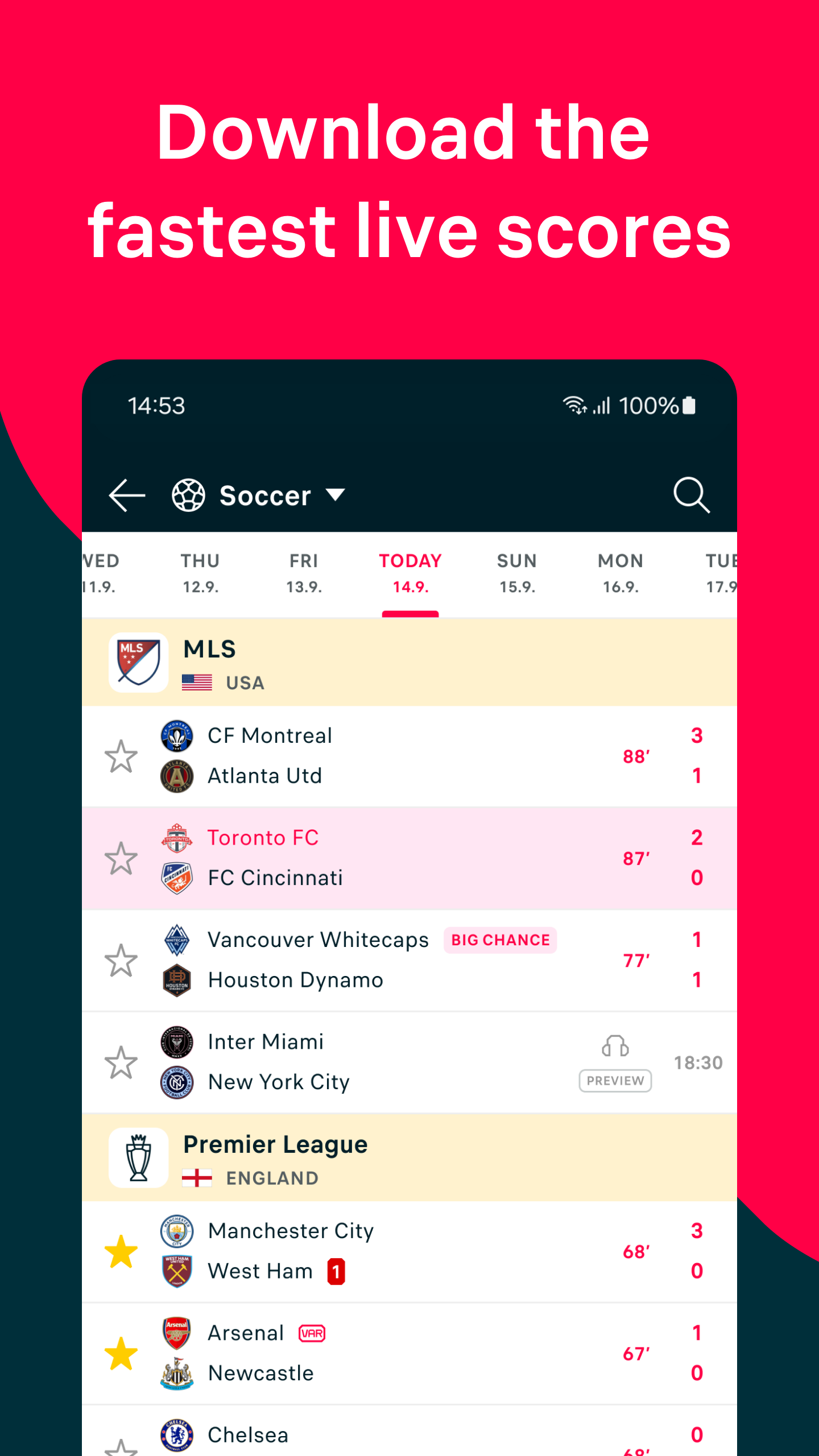 اسکرین شات 1 برنامه Flashscore: Scores & News