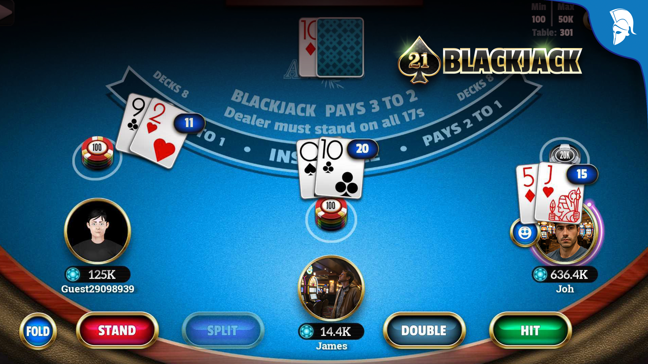 اسکرین شات 1 بازی BlackJack 21 - Online Casino