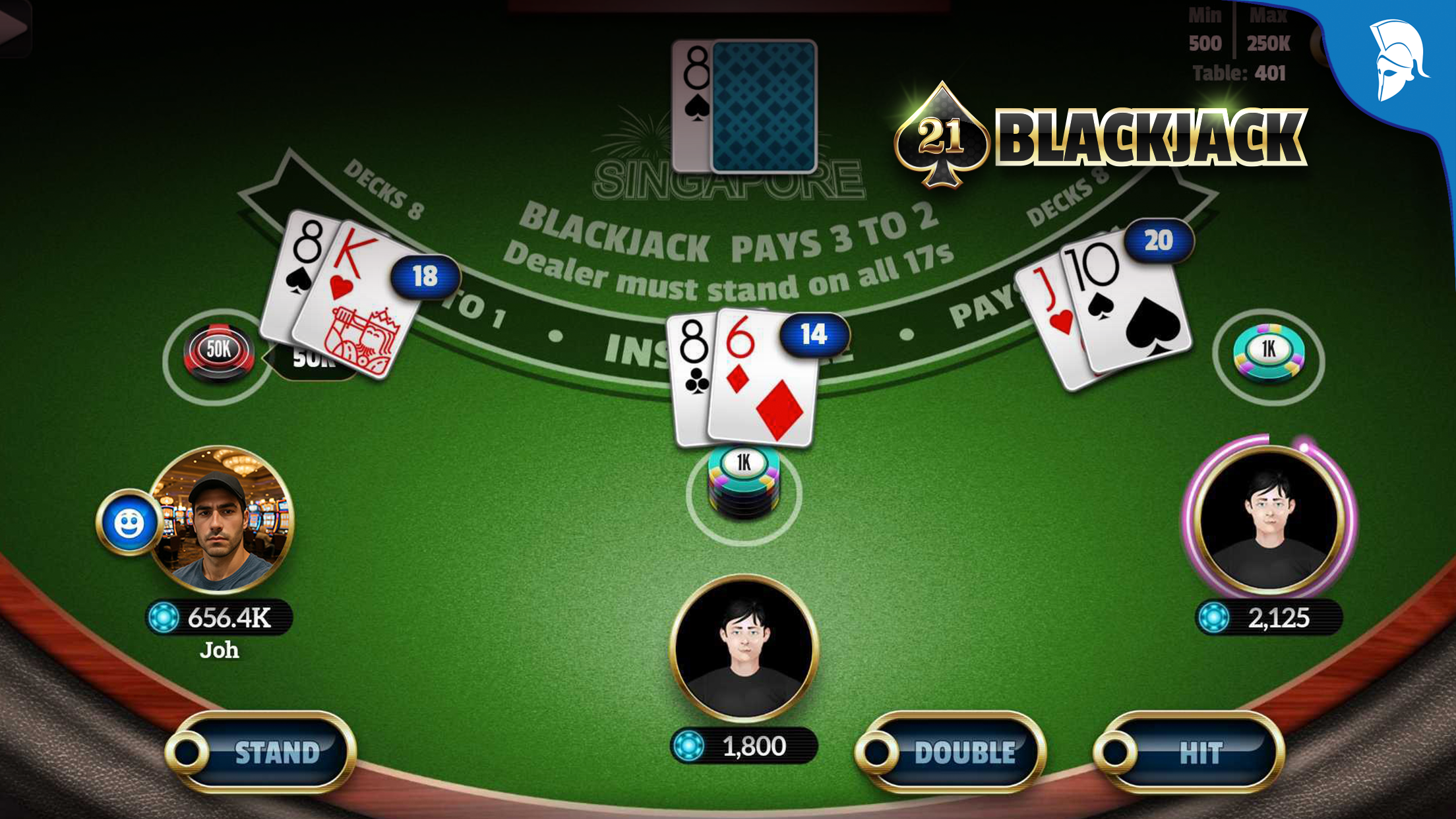 اسکرین شات 5 بازی BlackJack 21 - Online Casino