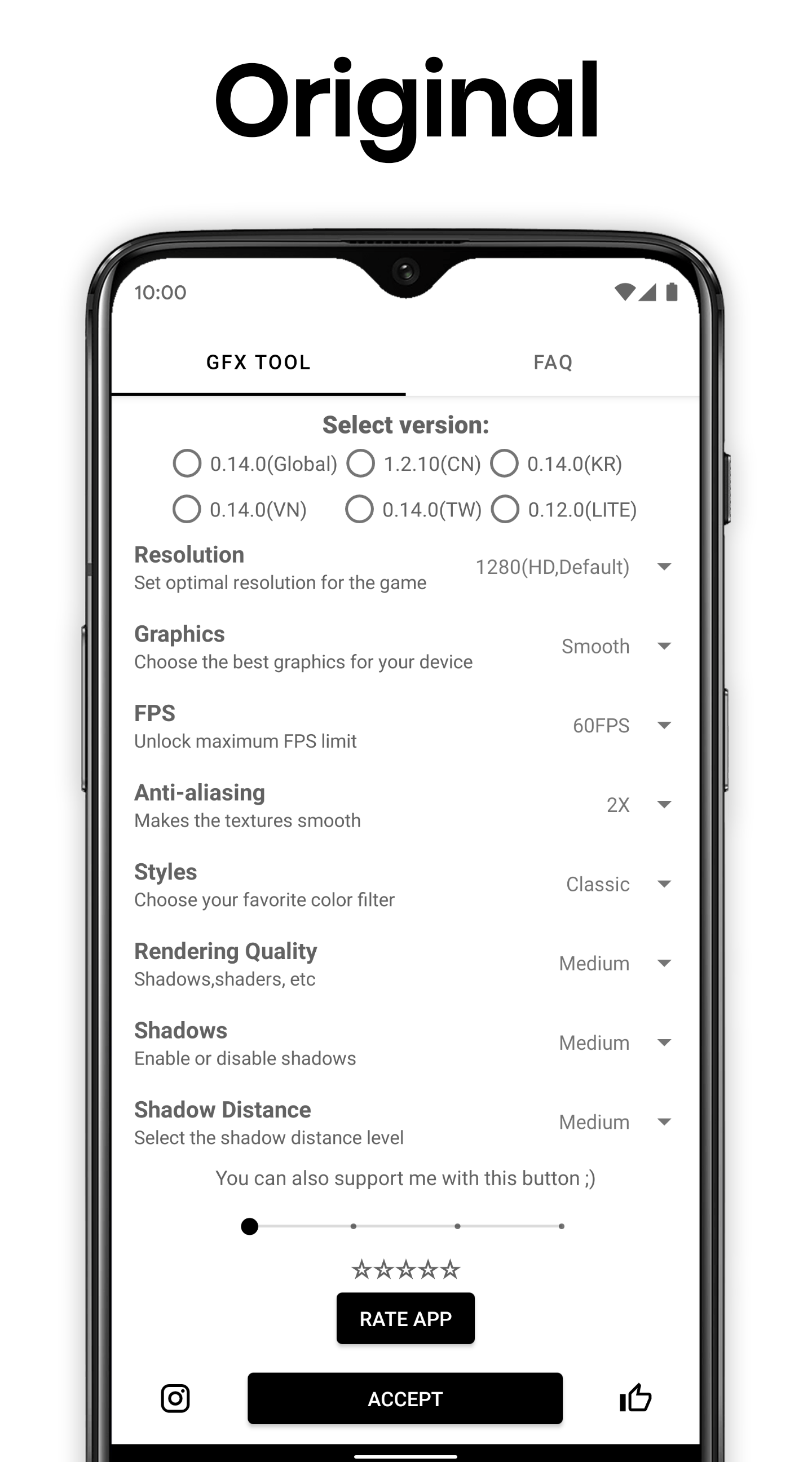 اسکرین شات 1 برنامه GFX Tool: Launcher & Optimizer