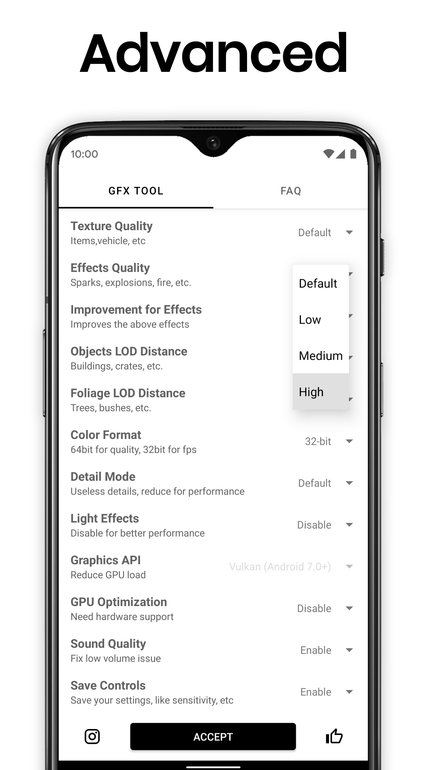 اسکرین شات 3 برنامه GFX Tool: Launcher & Optimizer