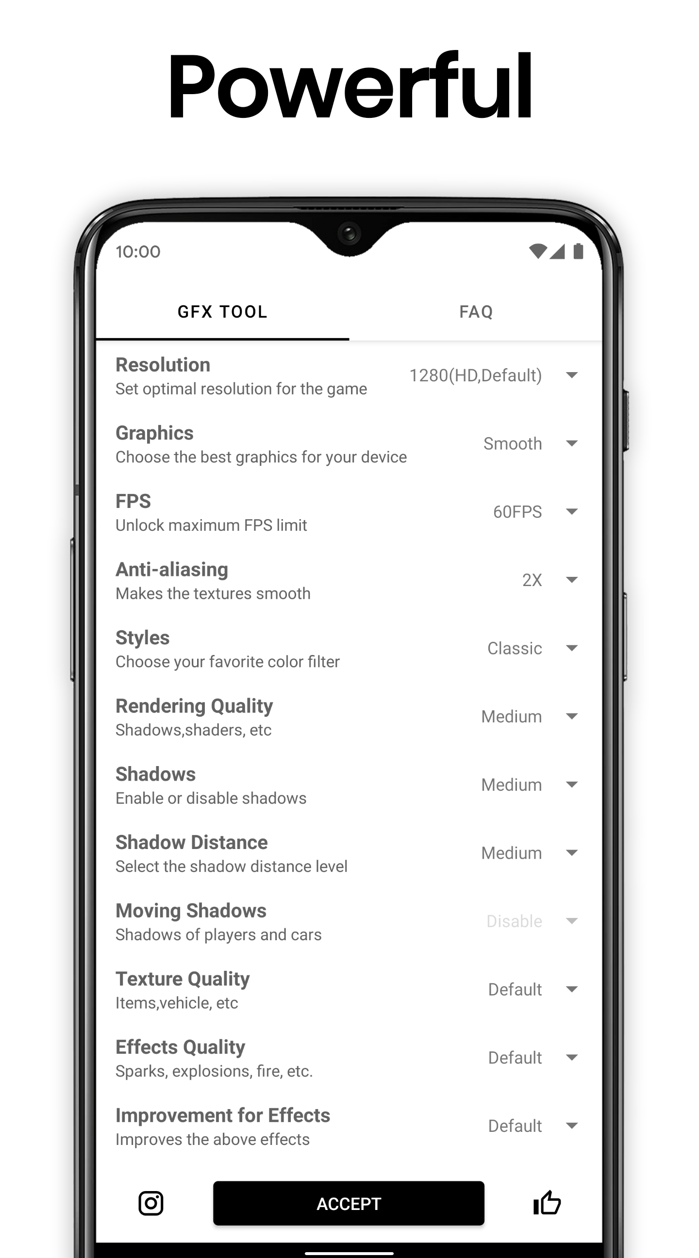 اسکرین شات 2 برنامه GFX Tool: Launcher & Optimizer