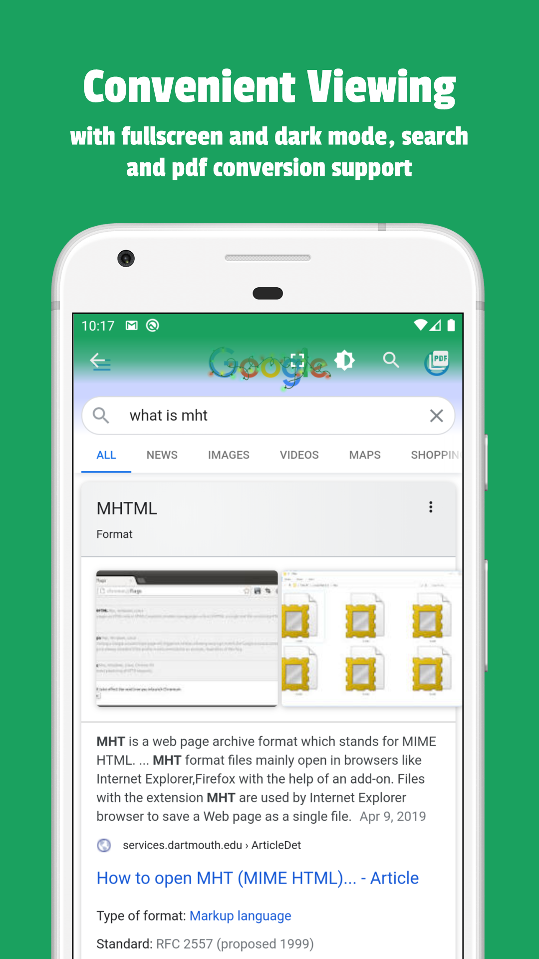اسکرین شات 3 برنامه MHT & MHTML Viewer, Reader