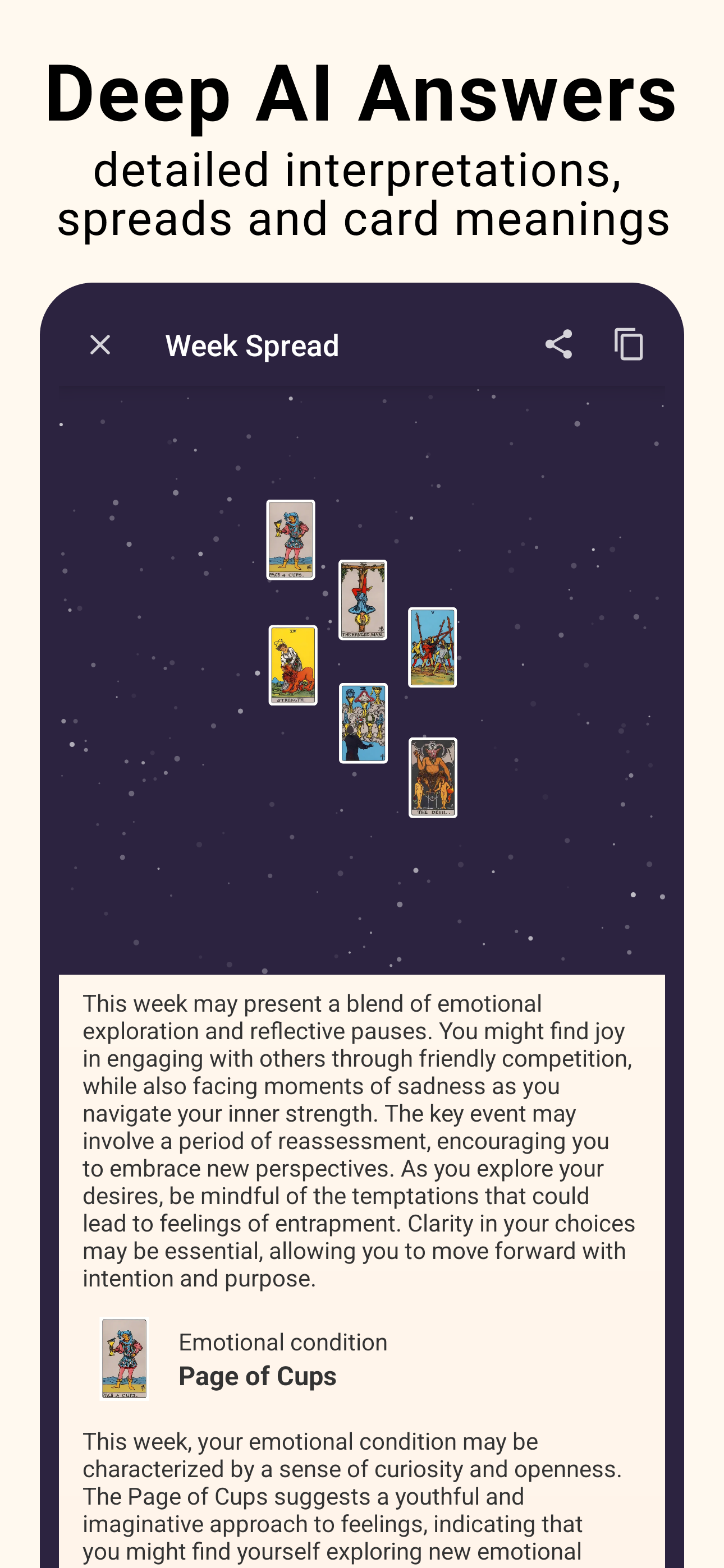 اسکرین شات 3 برنامه Tarot Divination - Cards Deck