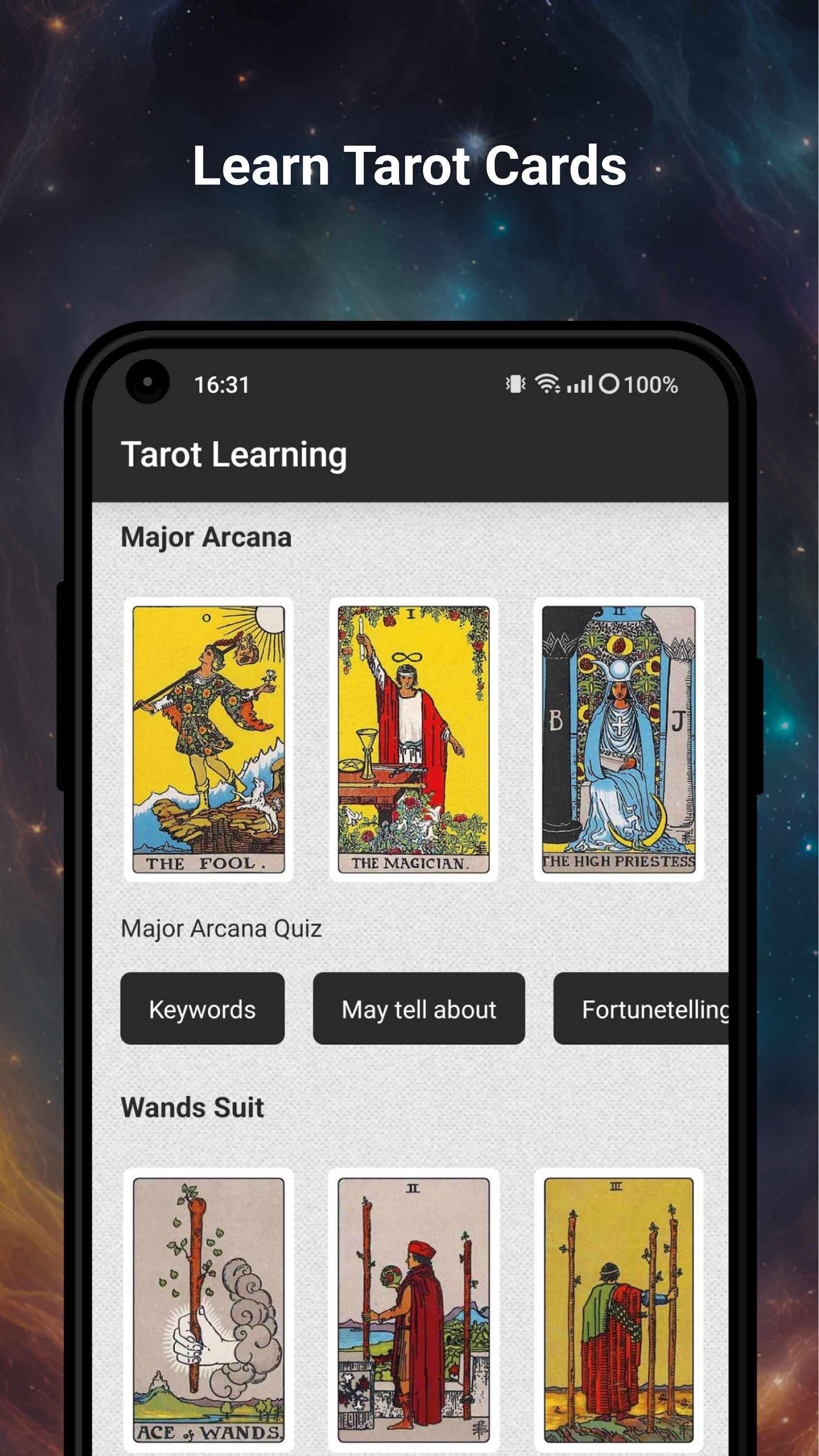 اسکرین شات 2 برنامه Tarot Divination - Cards Deck