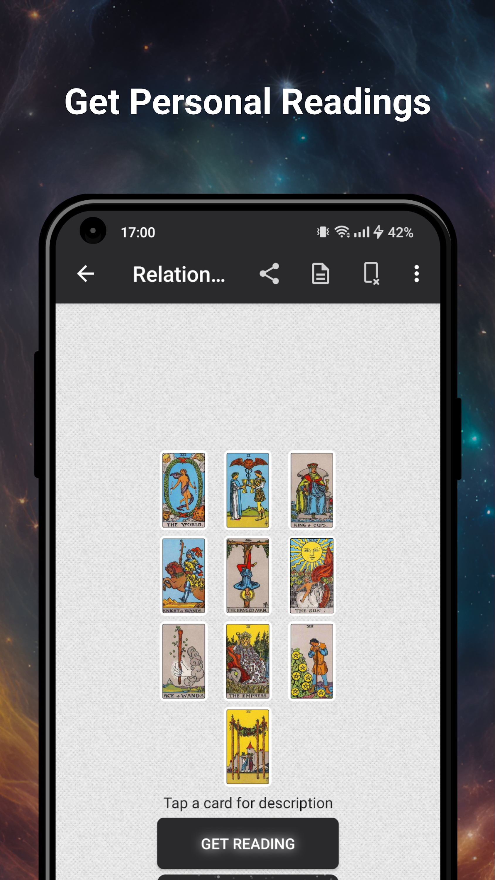 اسکرین شات 1 برنامه Tarot Divination - Cards Deck