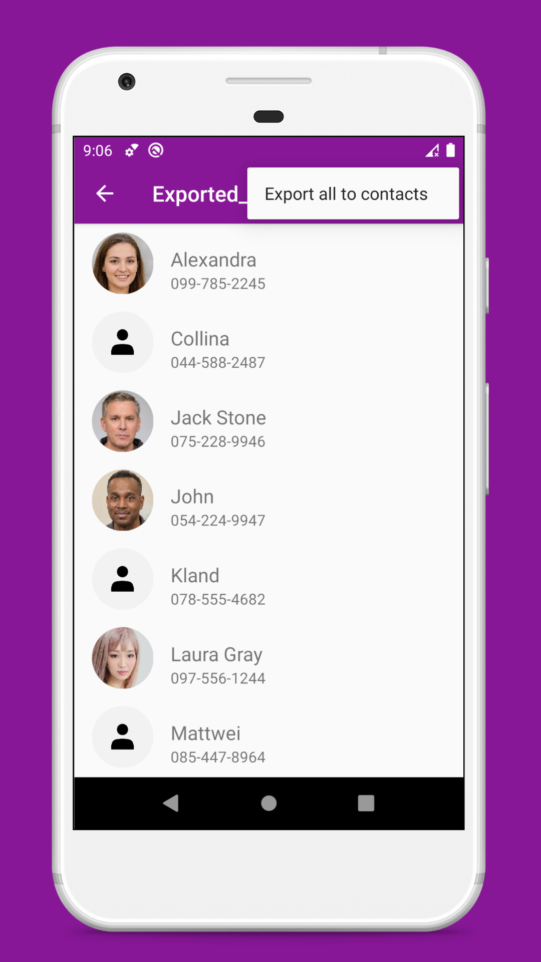 اسکرین شات 6 برنامه vCard File Reader: VCF Contact