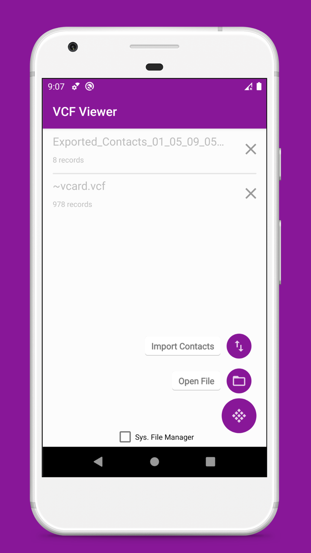 اسکرین شات 5 برنامه vCard File Reader: VCF Contact