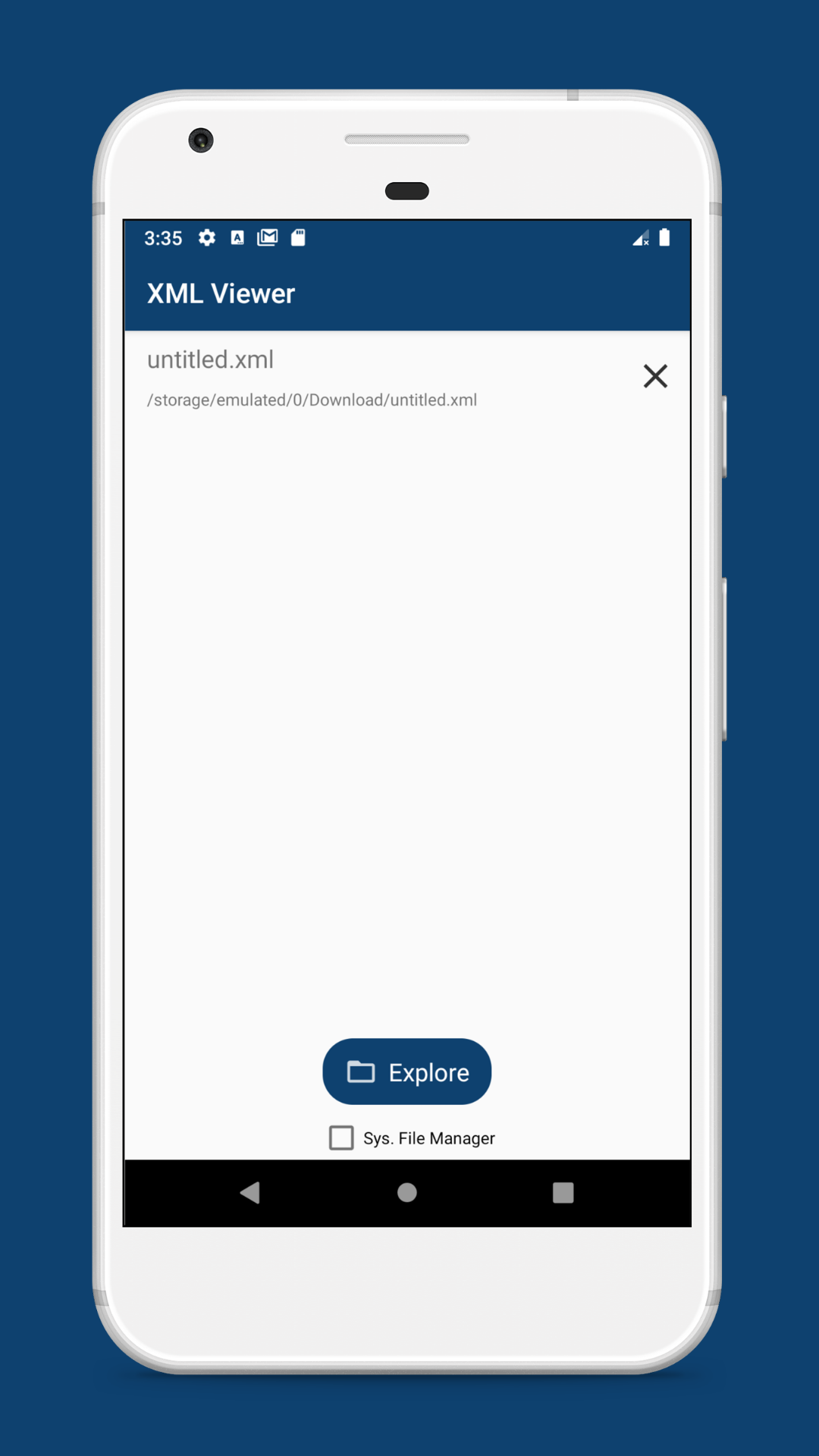 اسکرین شات 1 برنامه XML Viewer - Reader and Opener