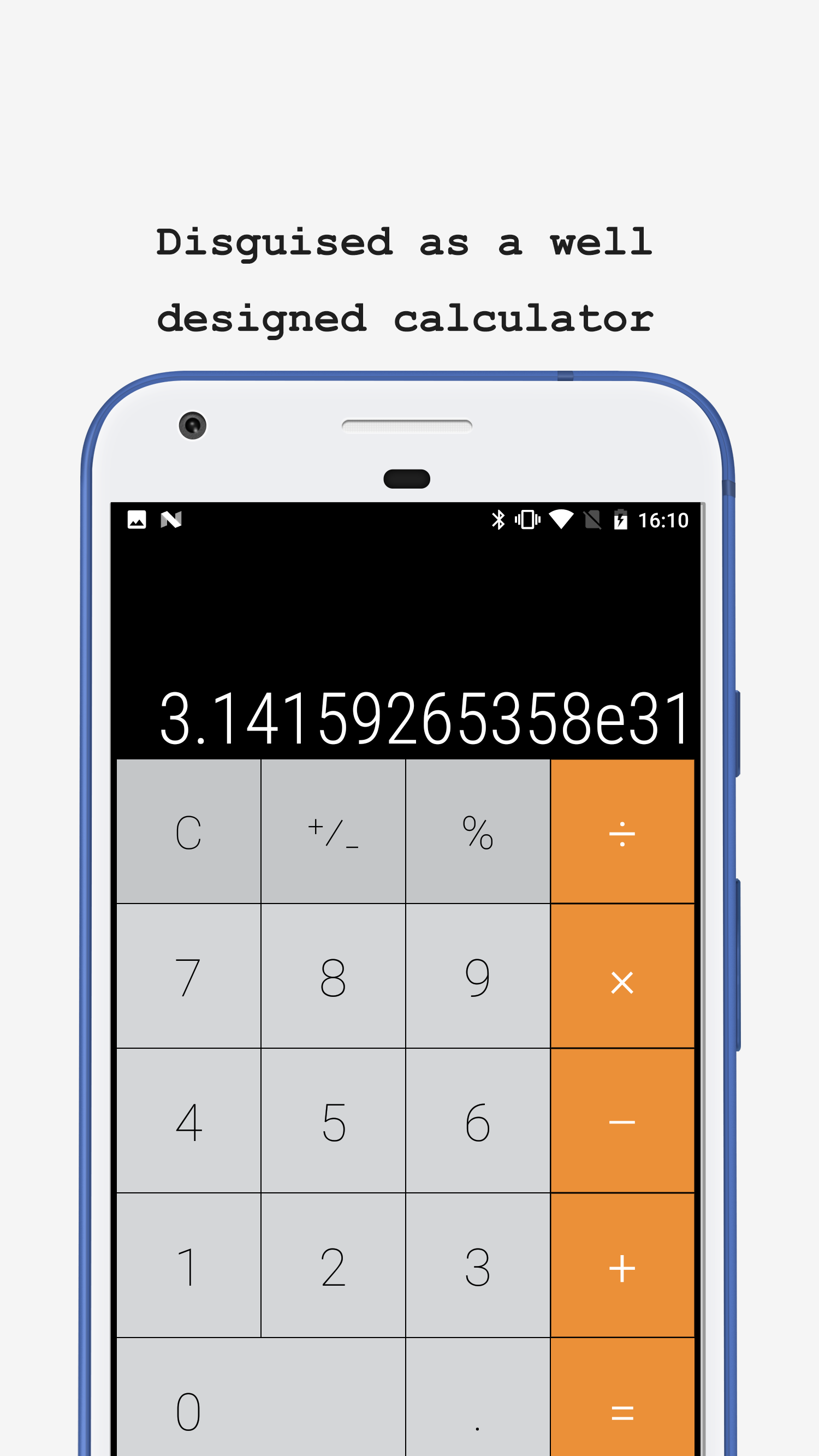 اسکرین شات 1 برنامه Calculator - Photo Vault & Vid